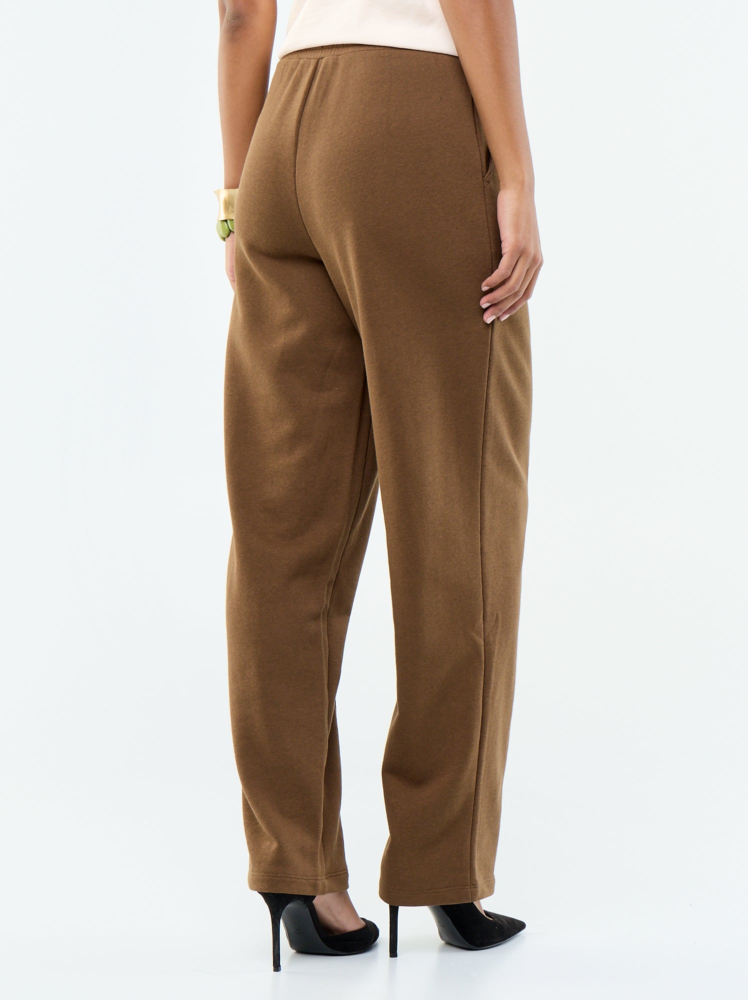 Jogging maille lourde - Marron