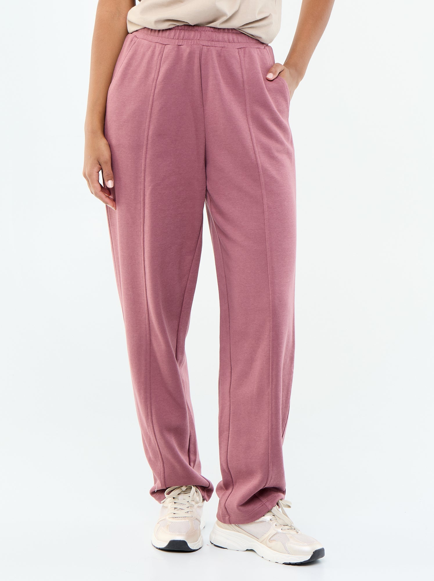 Jogging maille lourde - Rose