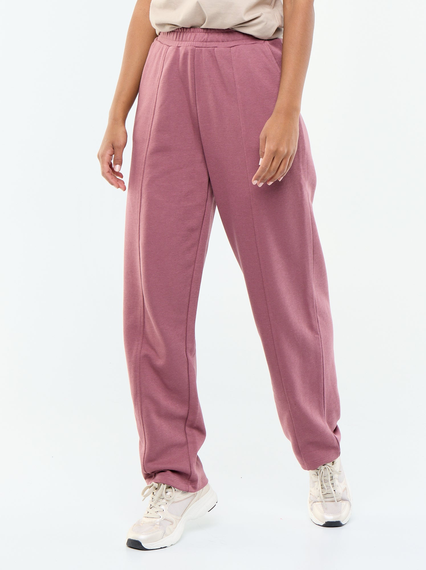 Jogging maille lourde - Rose