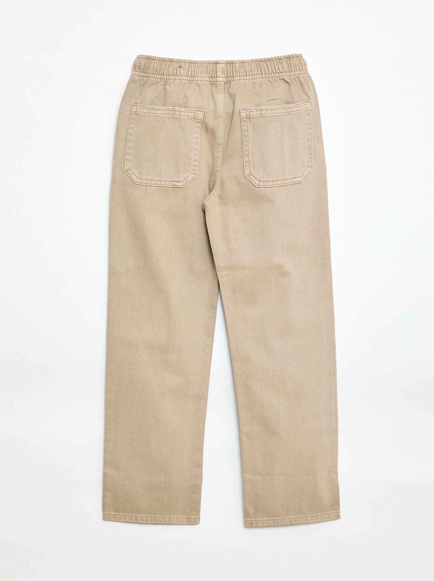 Jogpant avec taille élastiquée avec liens de serrage - Beige
