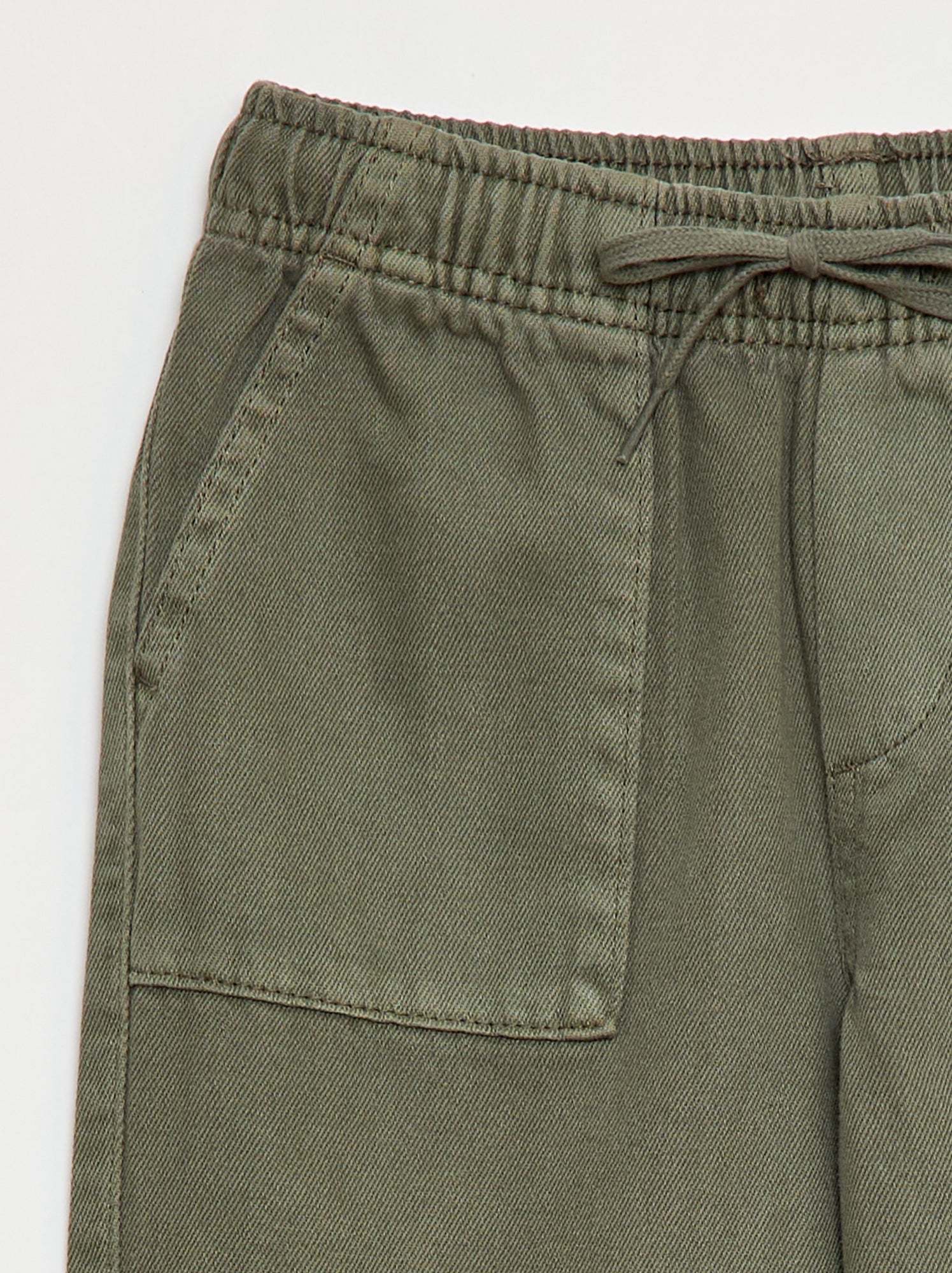 Jogpant avec taille élastiquée avec liens de serrage - Vert