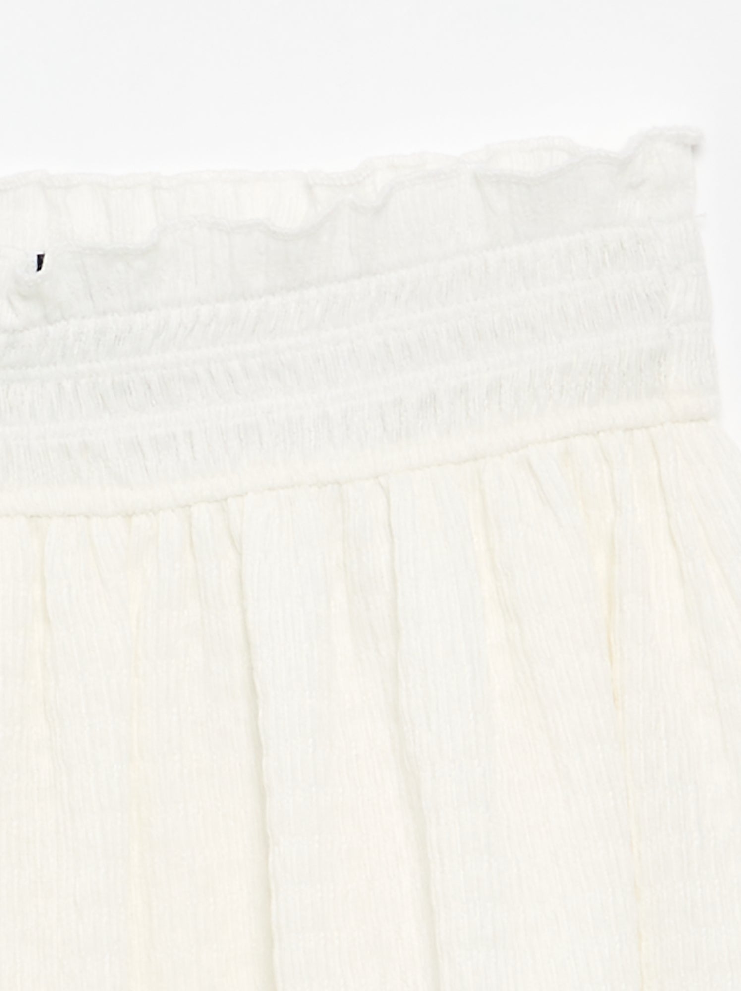 Jupe courte forme patineuse avec short intégré - Blanc (FPO68_1)