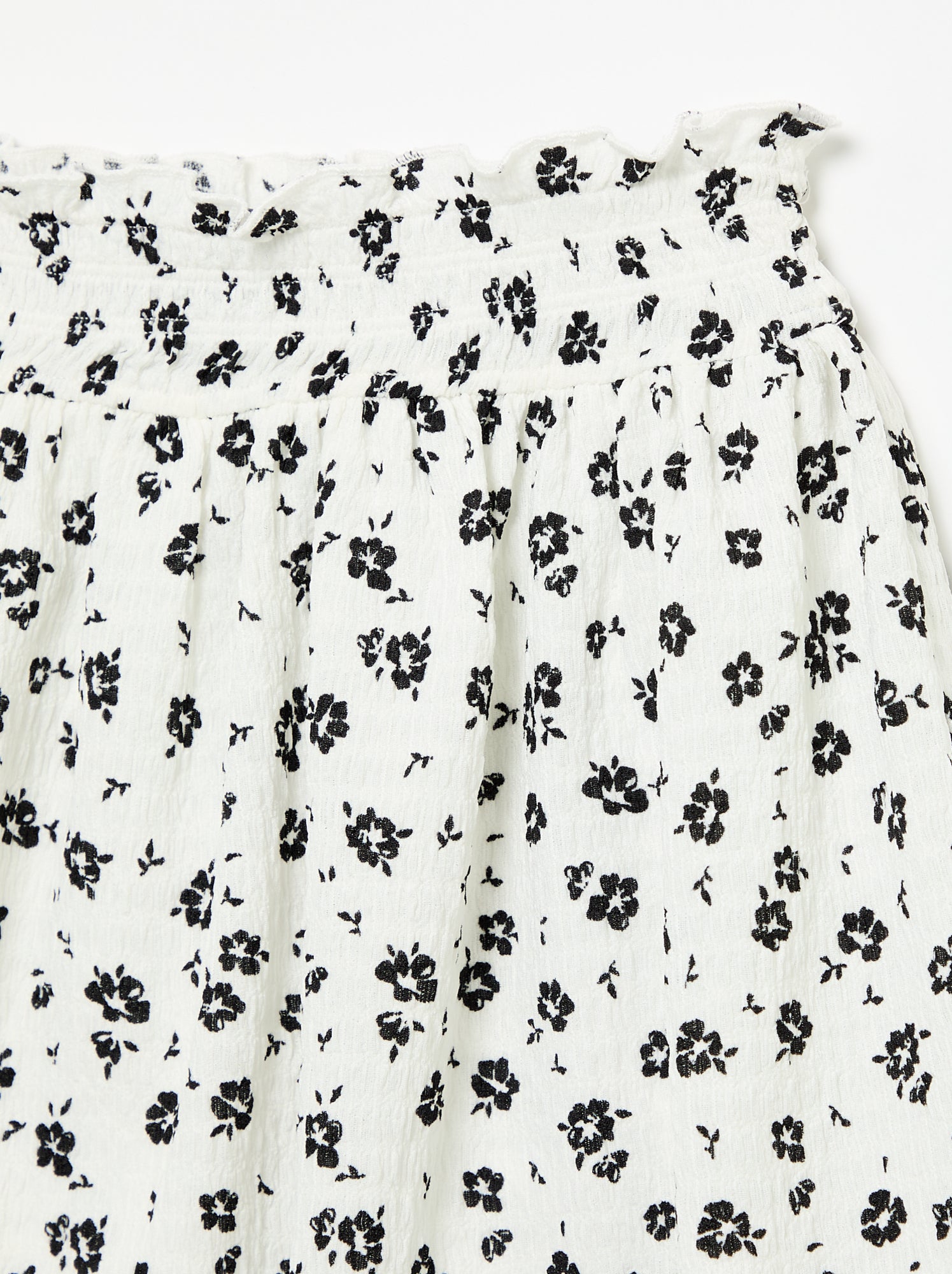 Jupe courte forme patineuse avec short intégré - Blanc (FPO68_3)