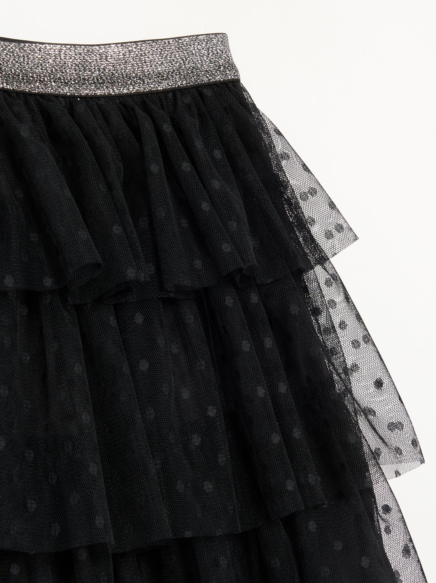 Jupe en tulle à volants 'Halloween' - Noir