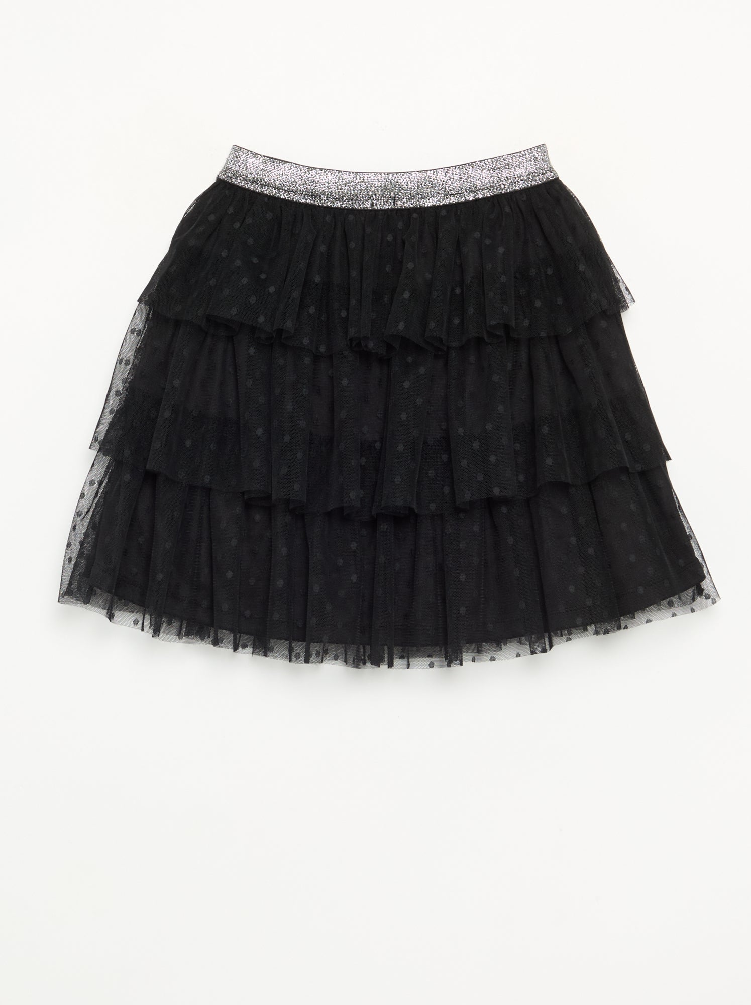 Jupe en tulle à volants 'Halloween' - Noir