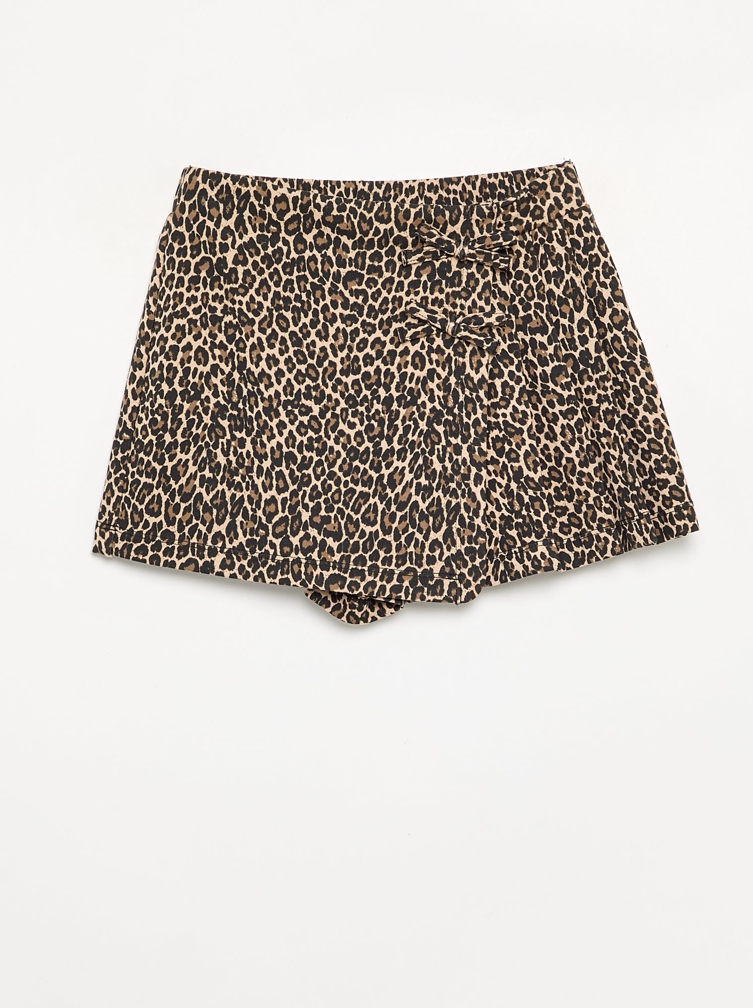 Jupe short à motif - Beige