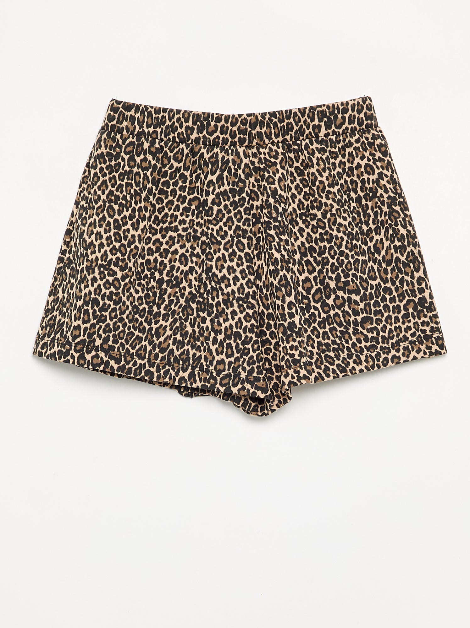 Jupe short à motif - Beige