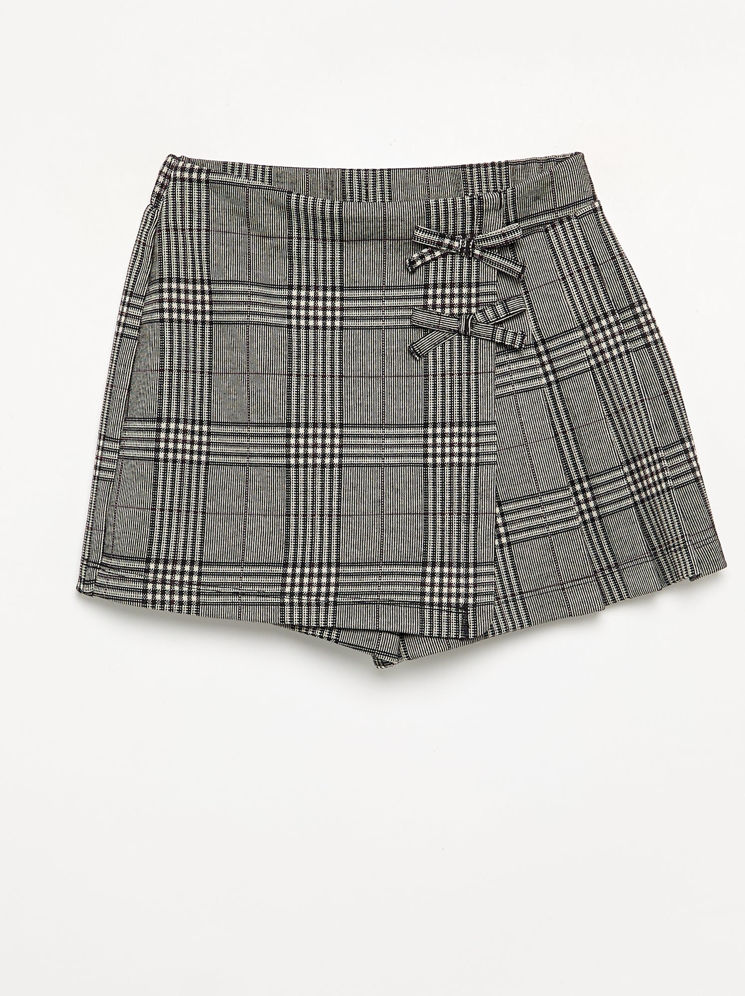 Jupe short à motif - Gris