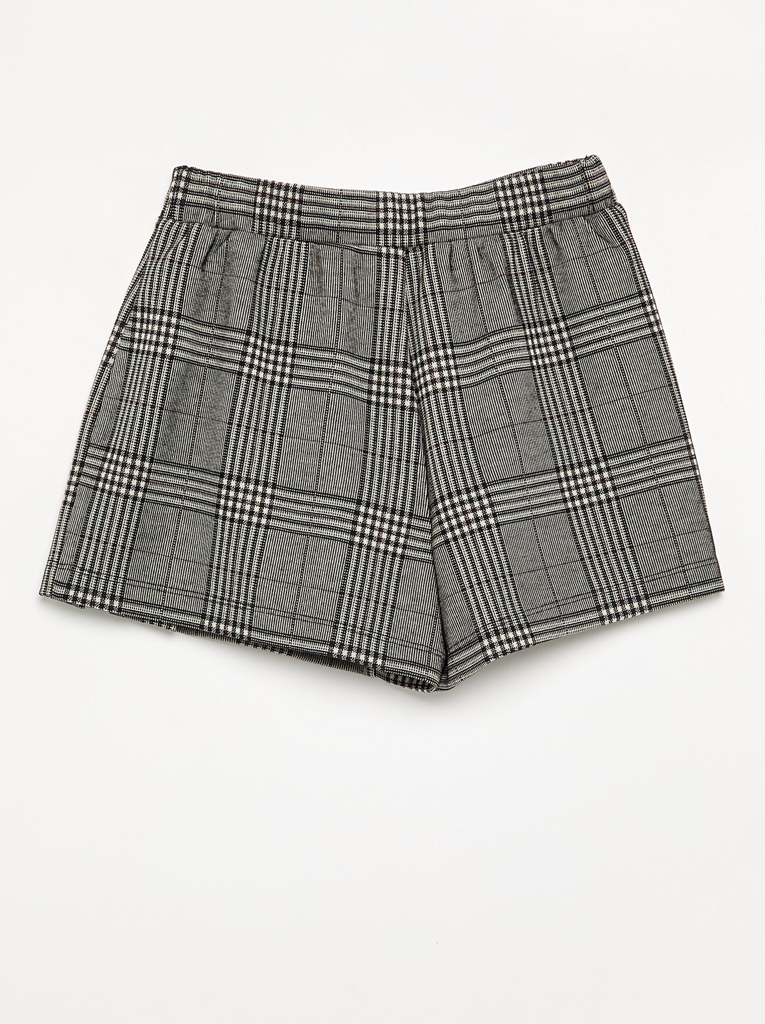 Jupe short à motif - Gris