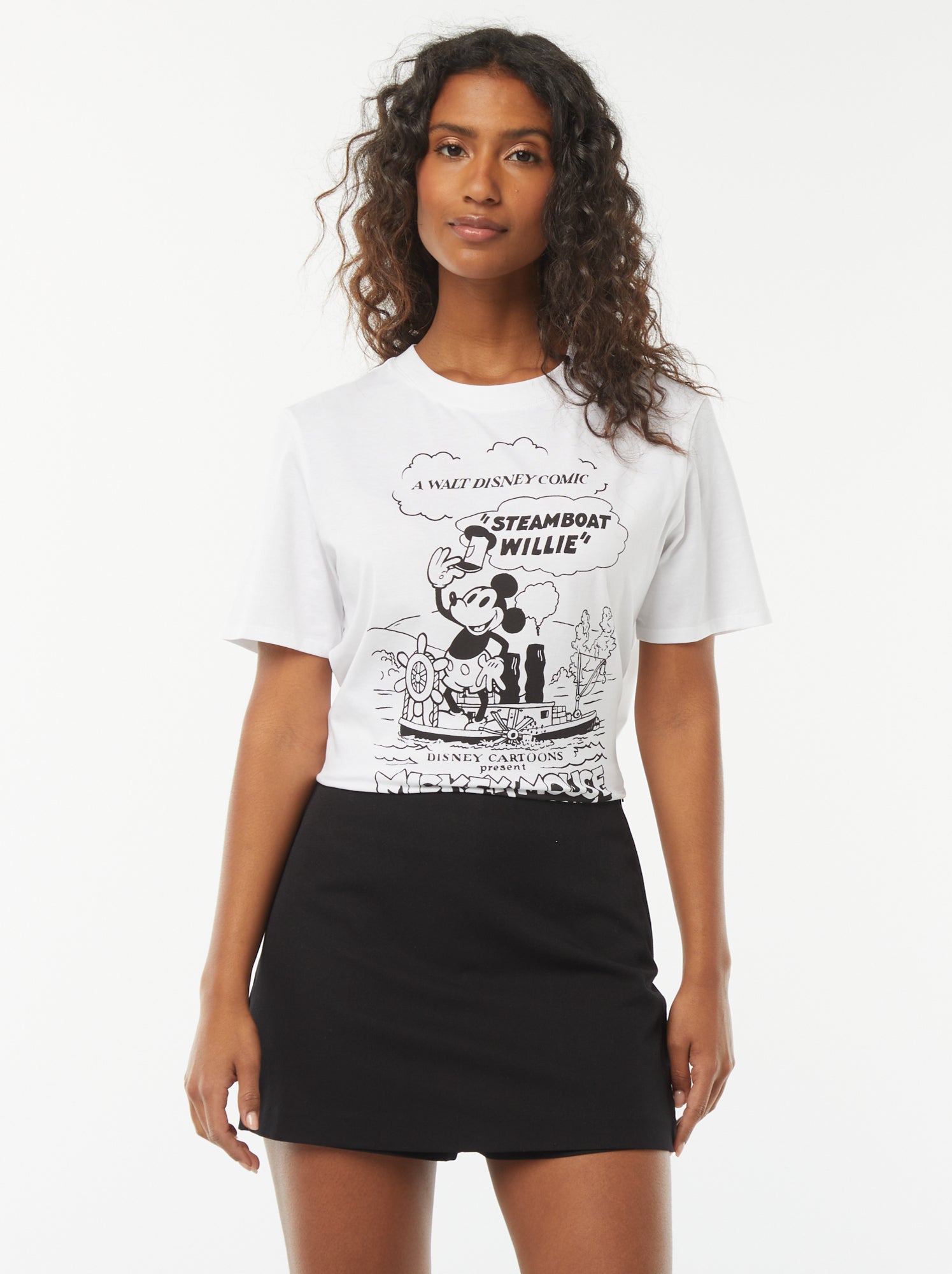 Jupe short à taille haute - Noir