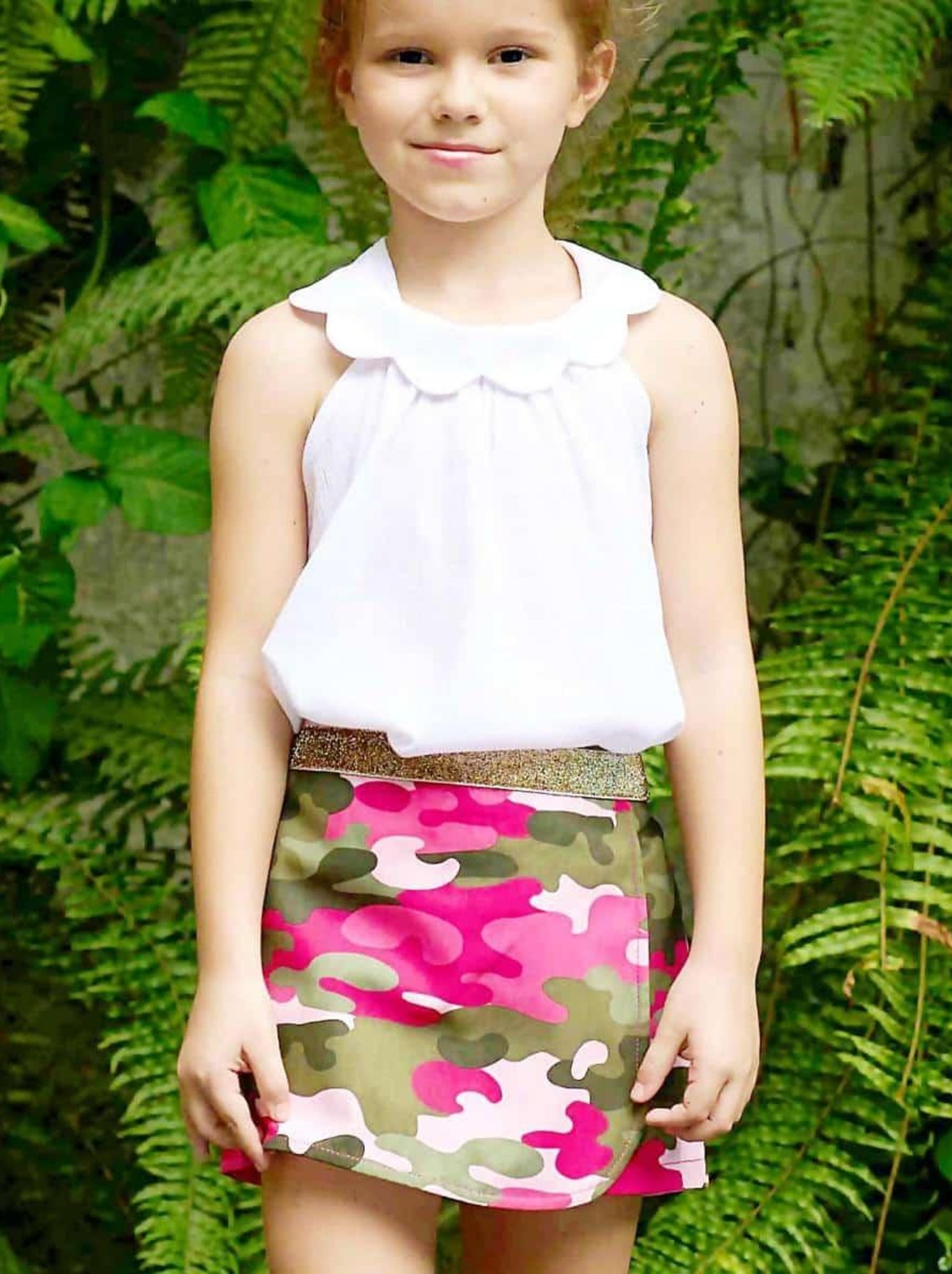 Jupe Short  Camouflage   - Deux-en-Un  JADE - La Faute à Voltaire - Rose