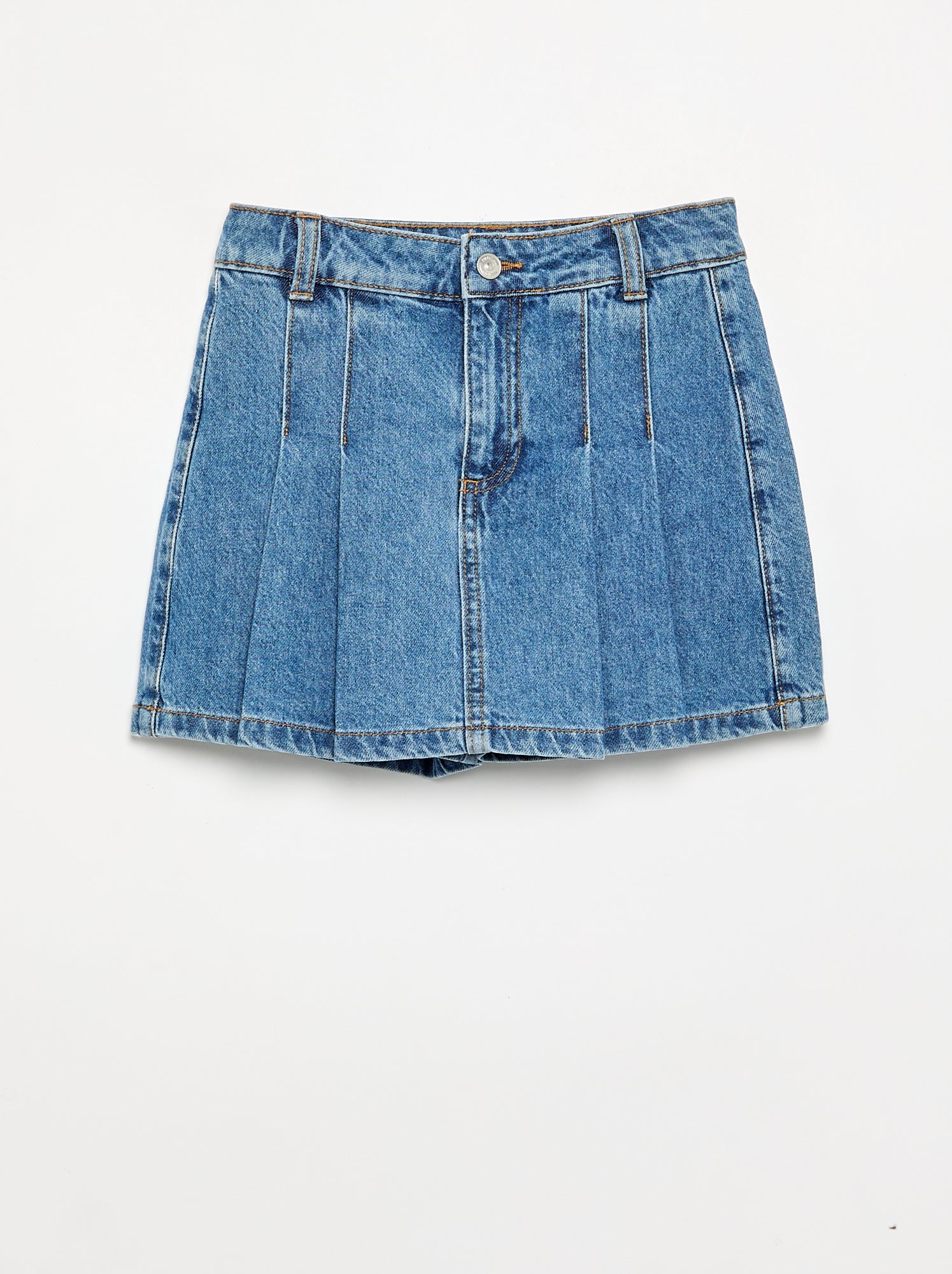 Jupe short courte en jean - Bleu