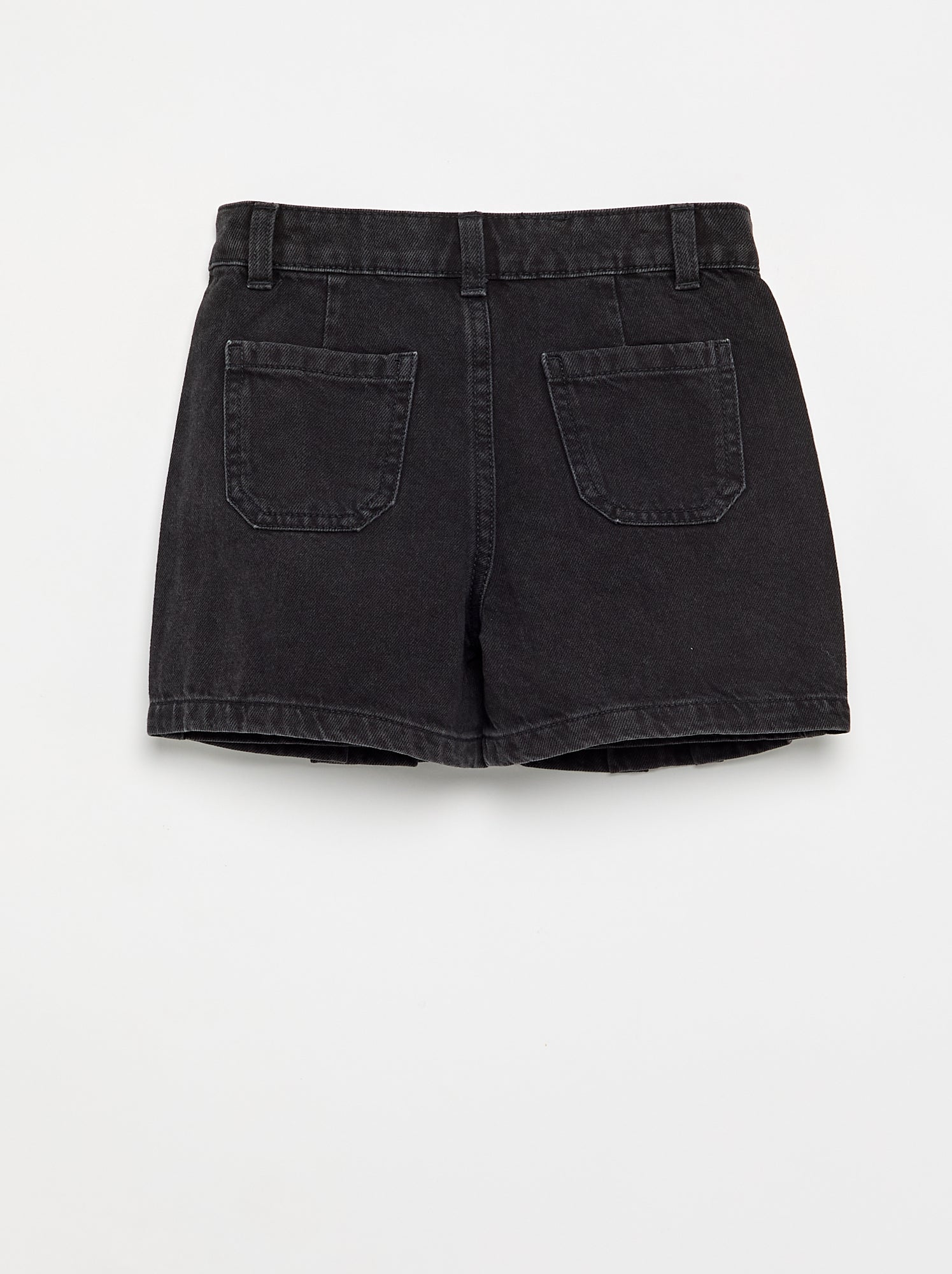 Jupe short courte en jean - Noir