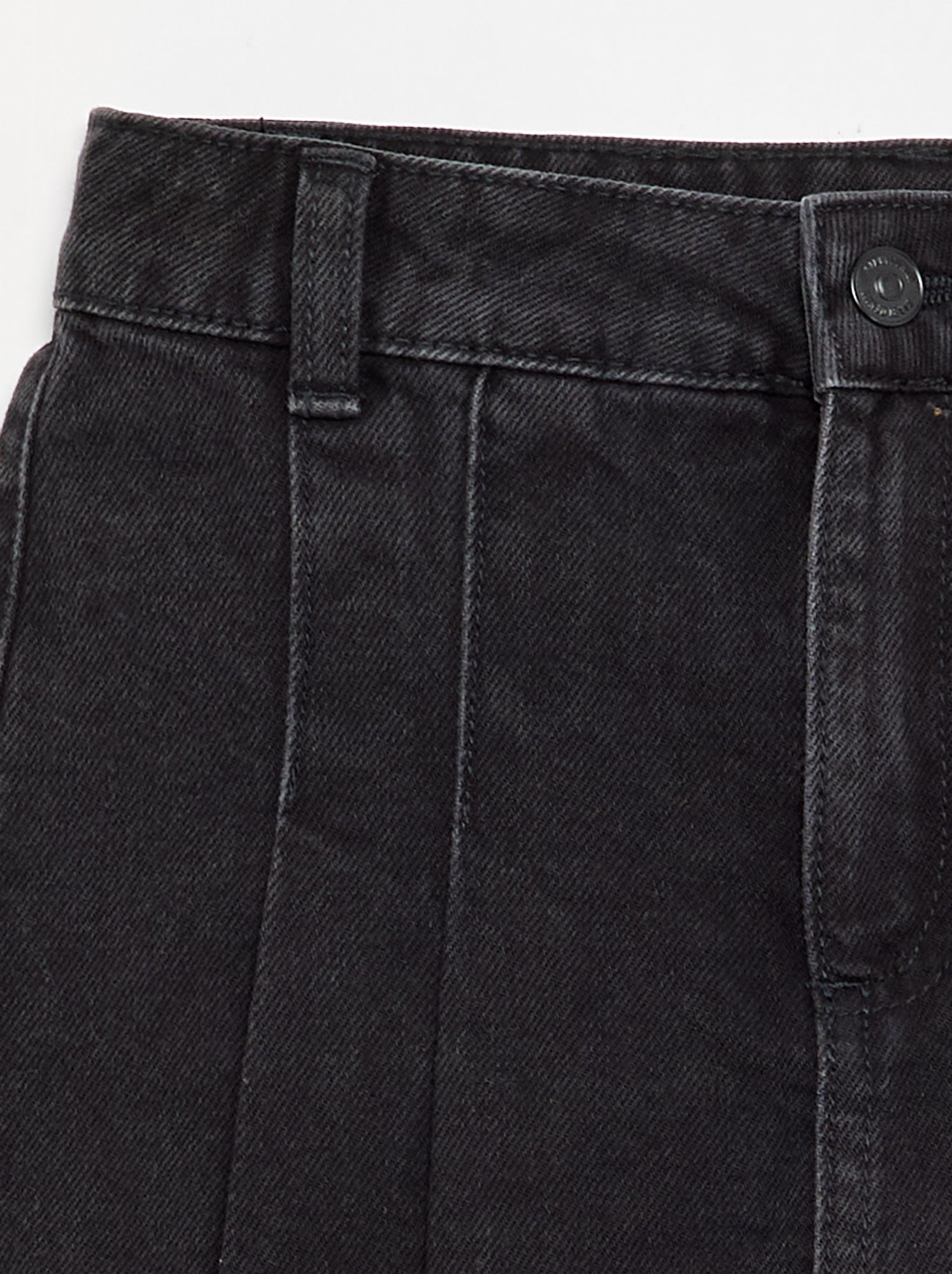 Jupe short courte en jean - Noir