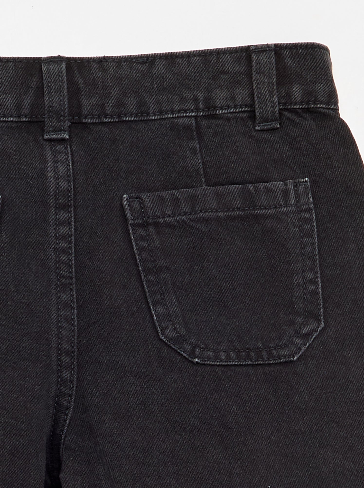 Jupe short courte en jean - Noir