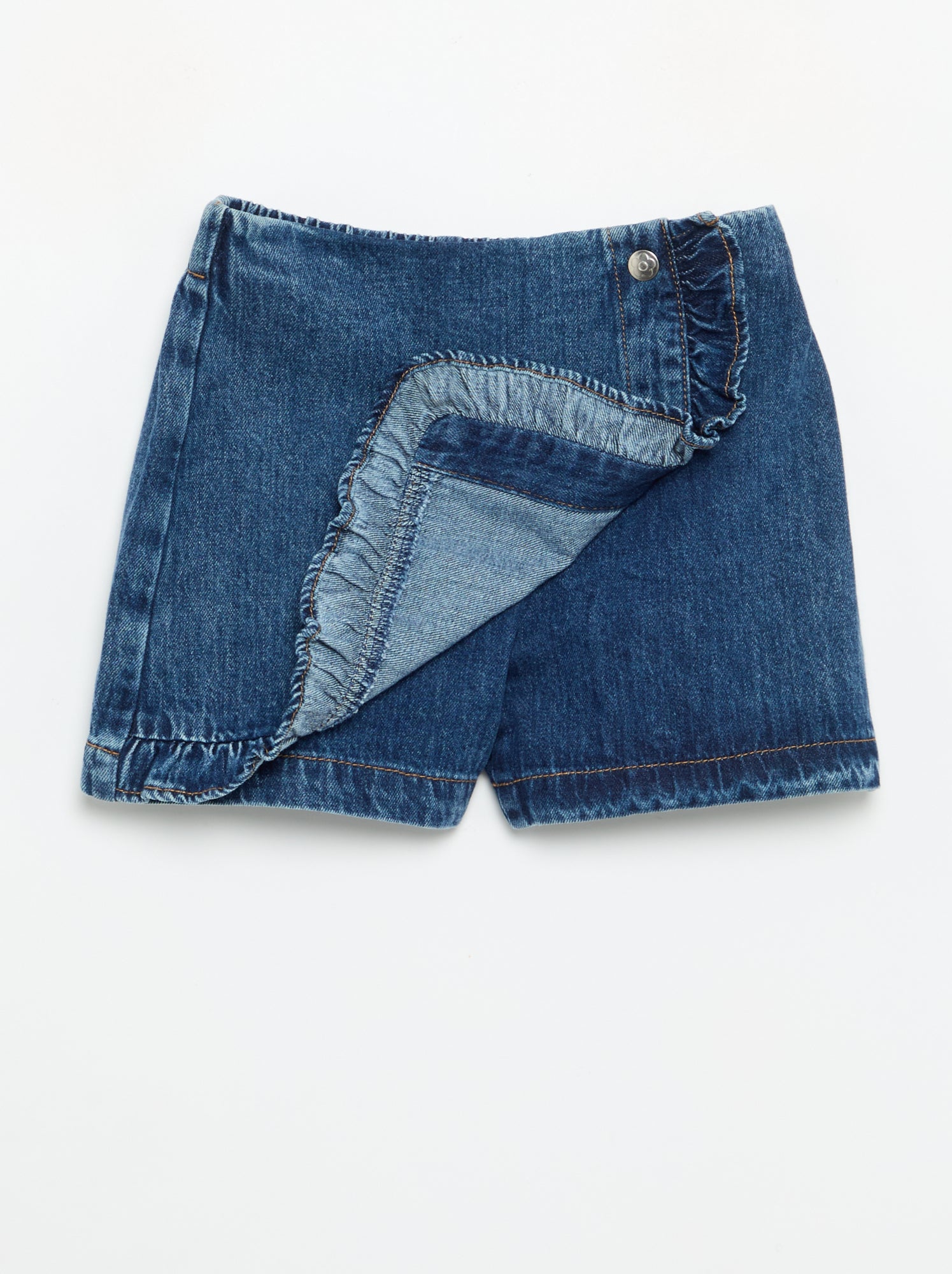 Jupe short en denim - Bleu
