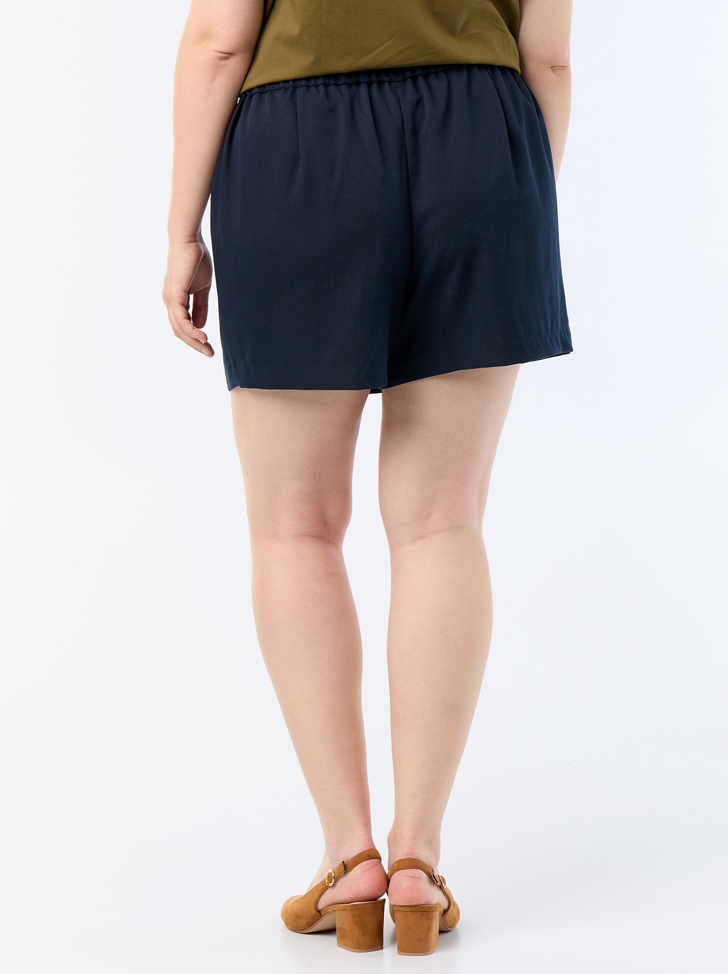 Jupe short en maille épaisse - Bleu