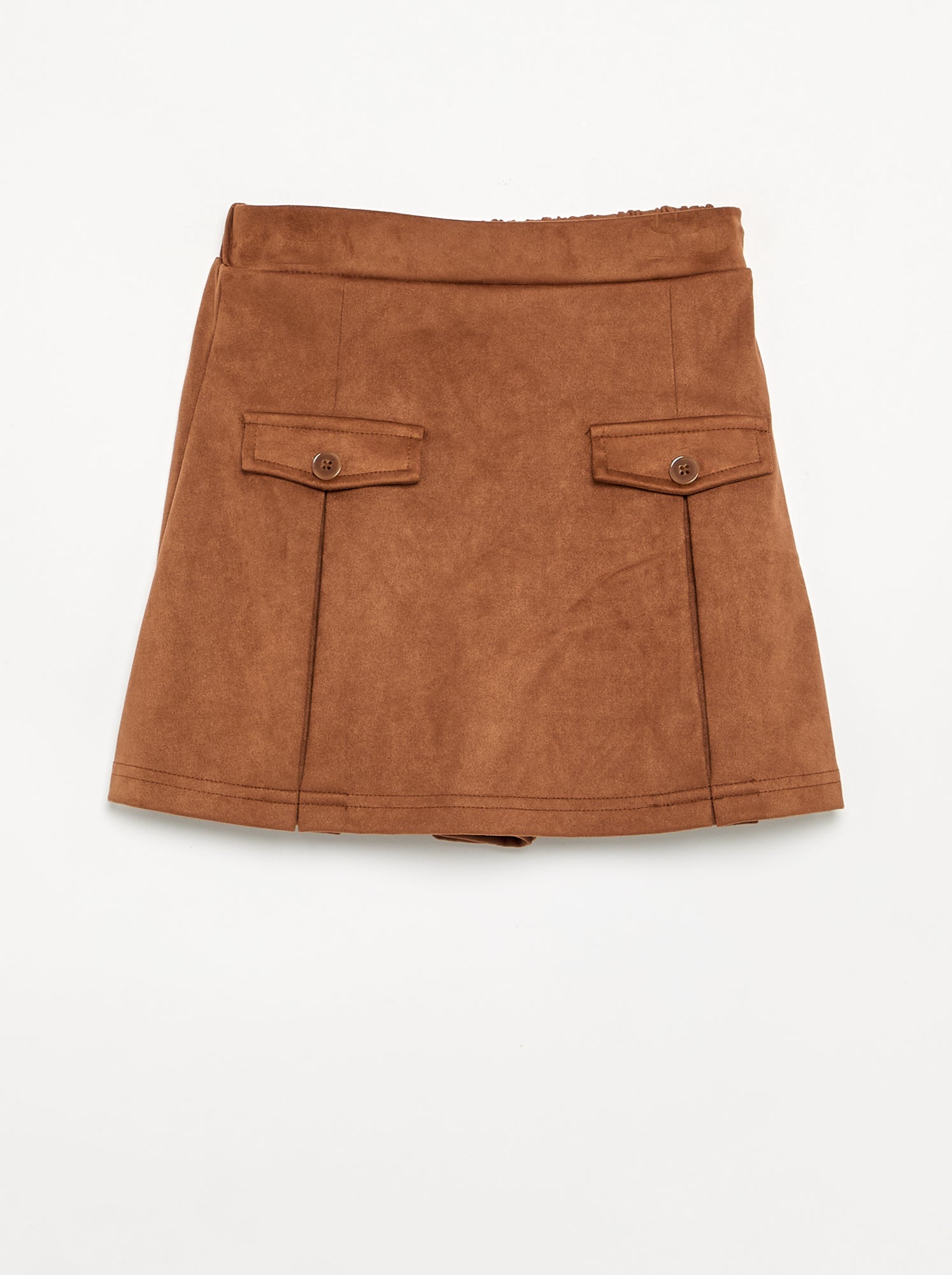 Jupe-short en suédine - Marron