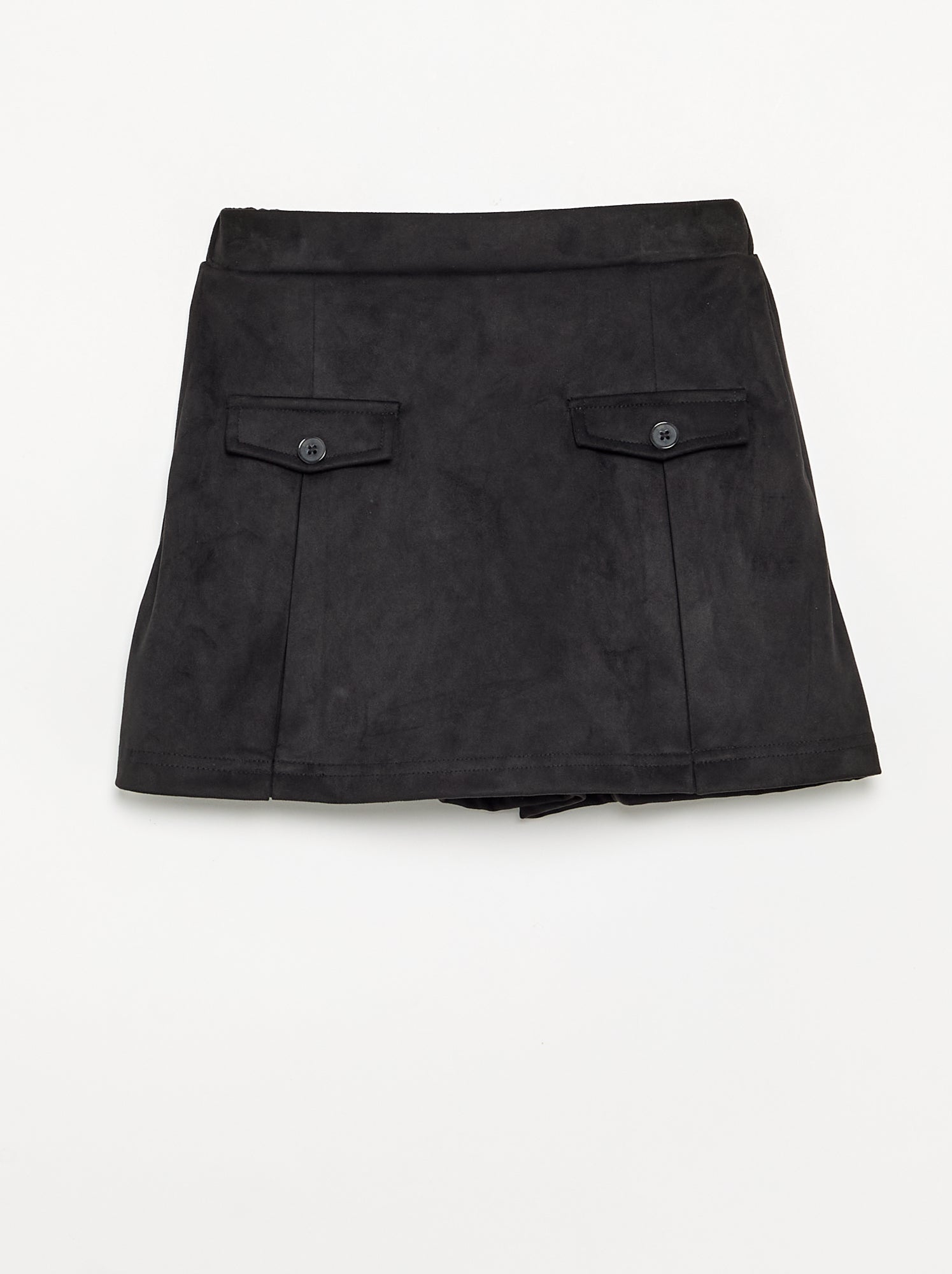 Jupe-short en suédine - Noir