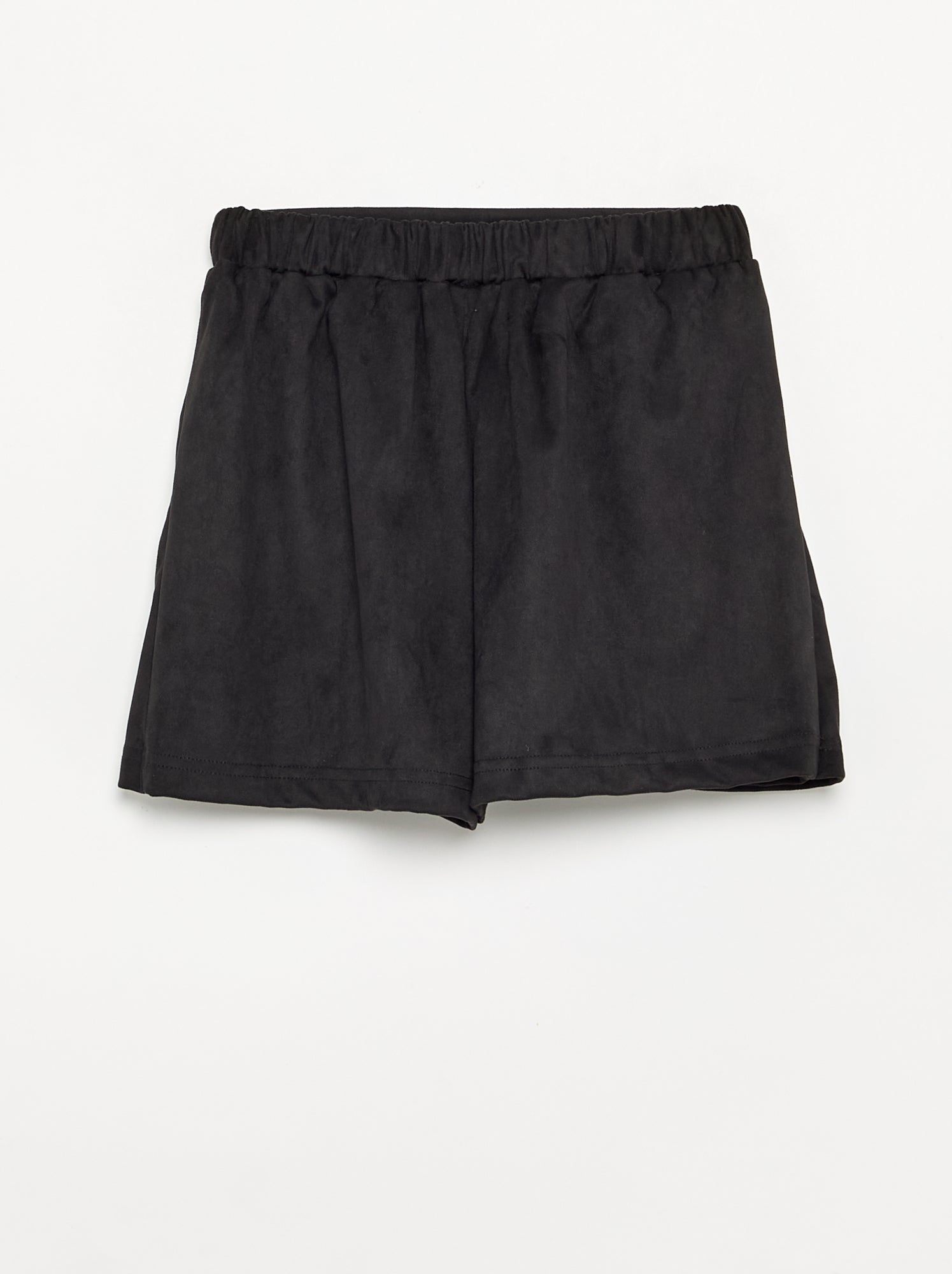Jupe-short en suédine - Noir