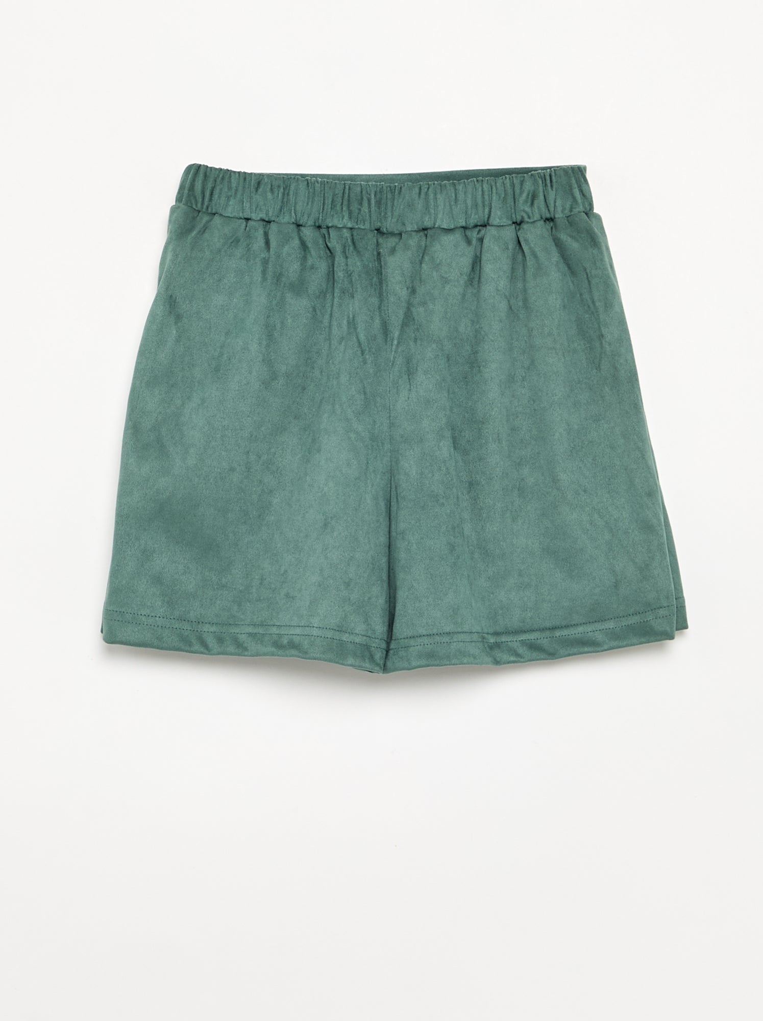 Jupe-short en suédine - Vert