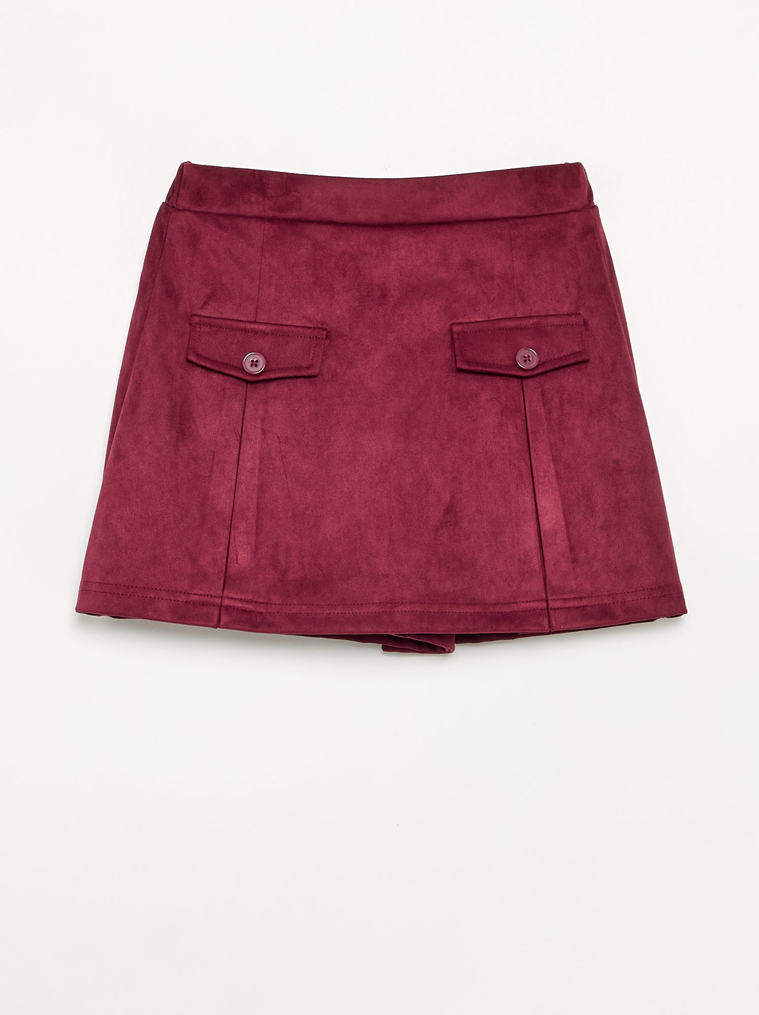 Jupe-short en suédine - Violet