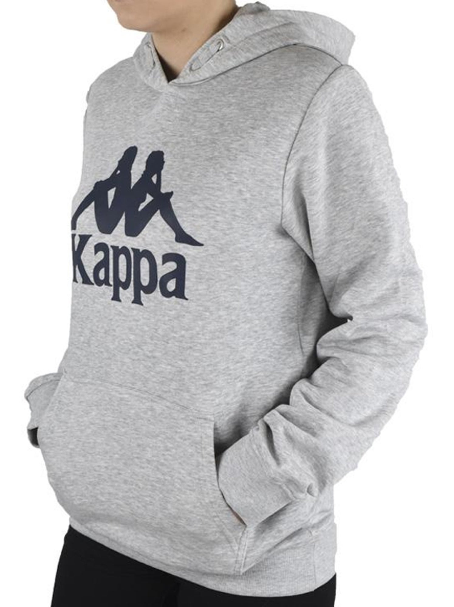 Kappa - Sweat à capuche motif/style logo TAINO - Gris