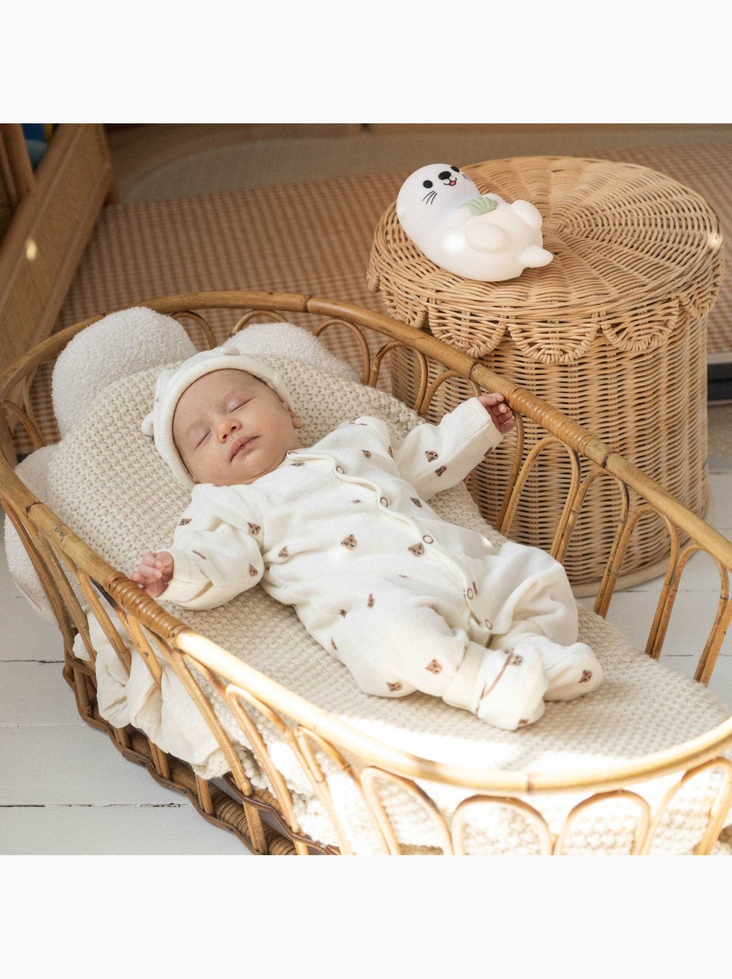 Kit naissance ours moka - ensemble naissance 6 pièces - Ecru