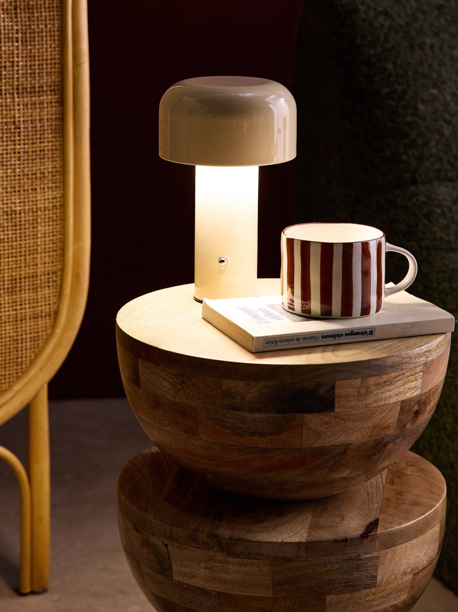 Lampe de table intérieur led métal ø13cm victor - Beige