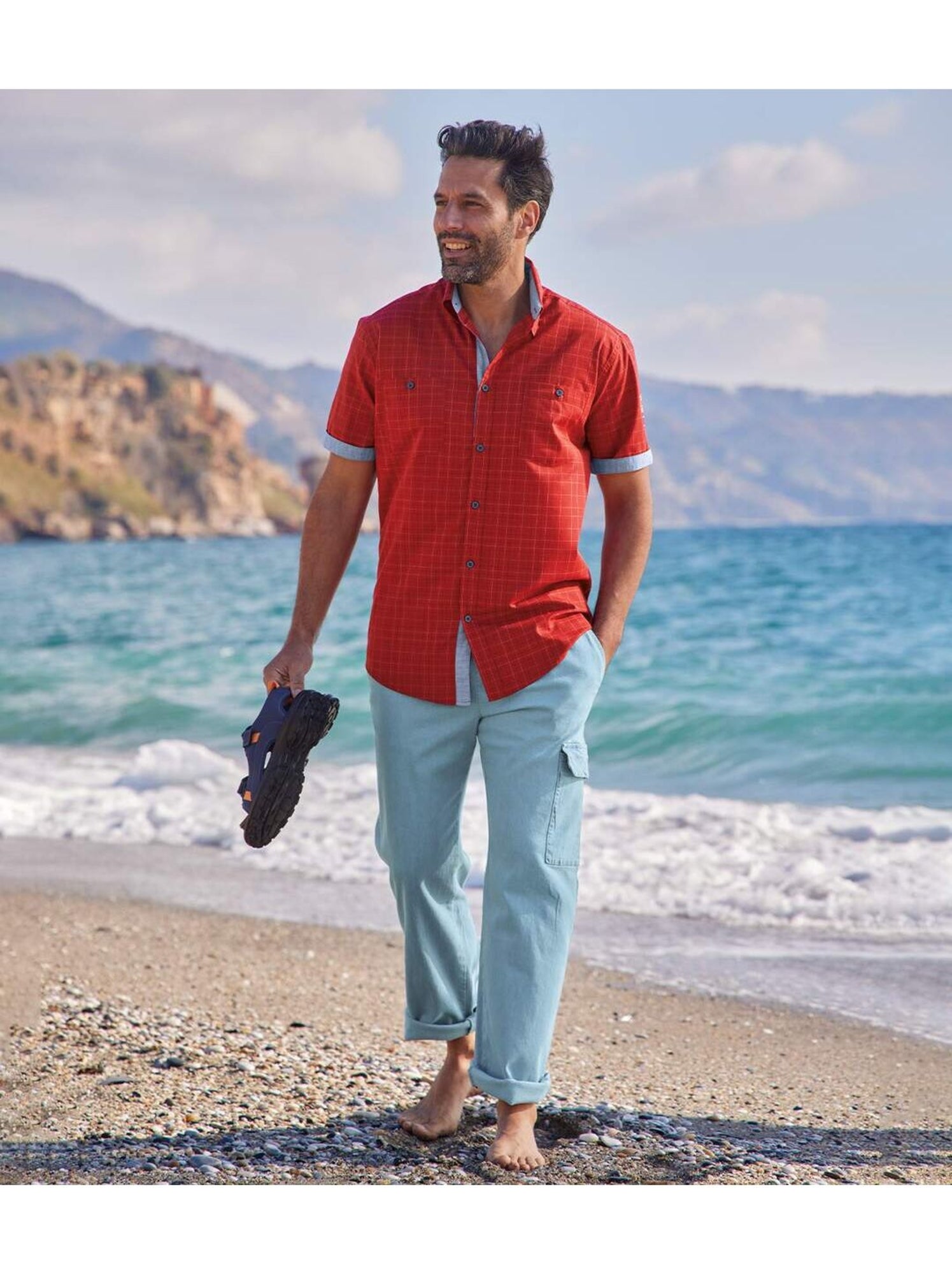 Le jean cargo top confort  - atlas for men - Bleu