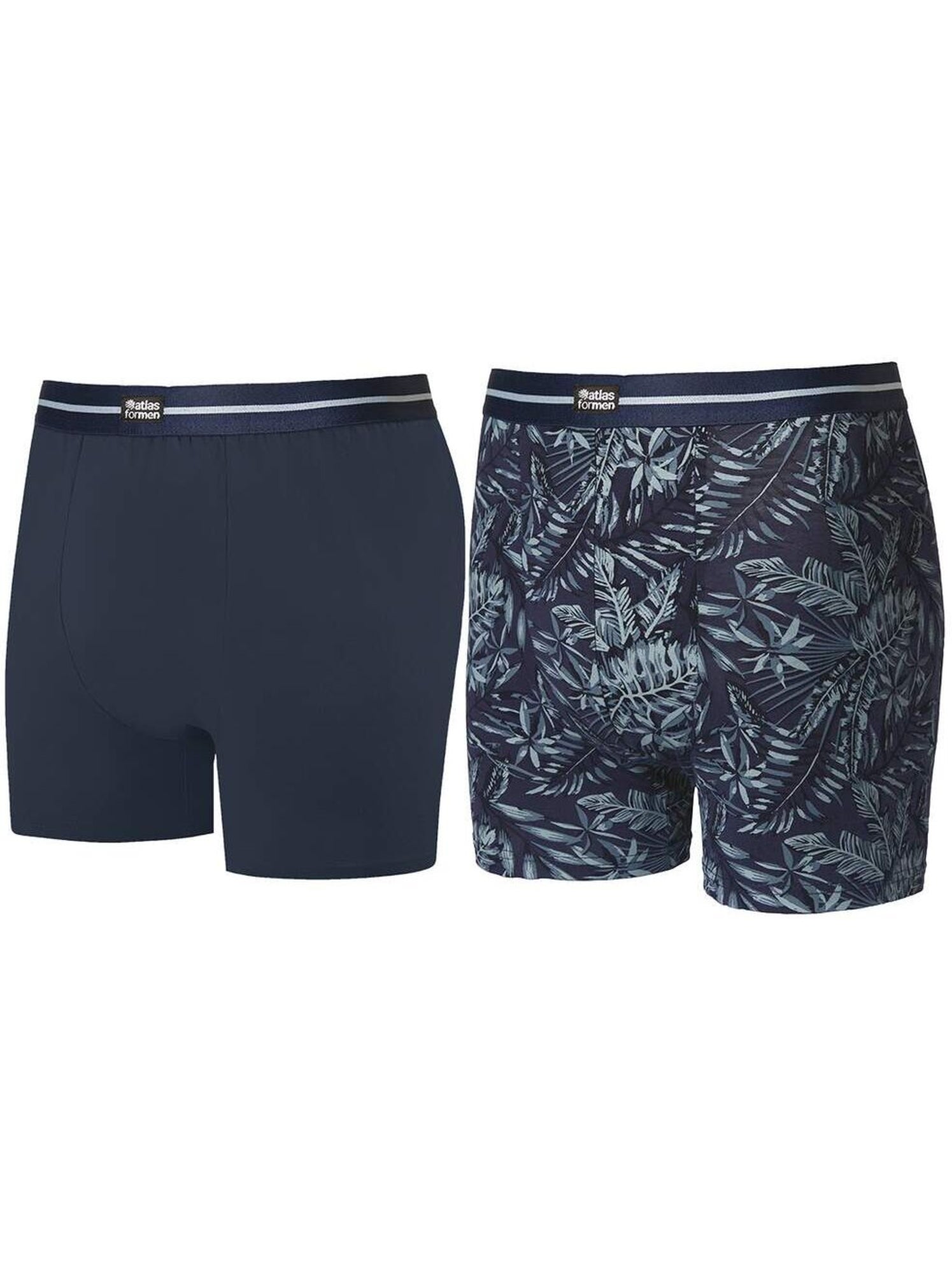 Le lot de 2 boxers en coton stretch  - atlas for men - Bleu