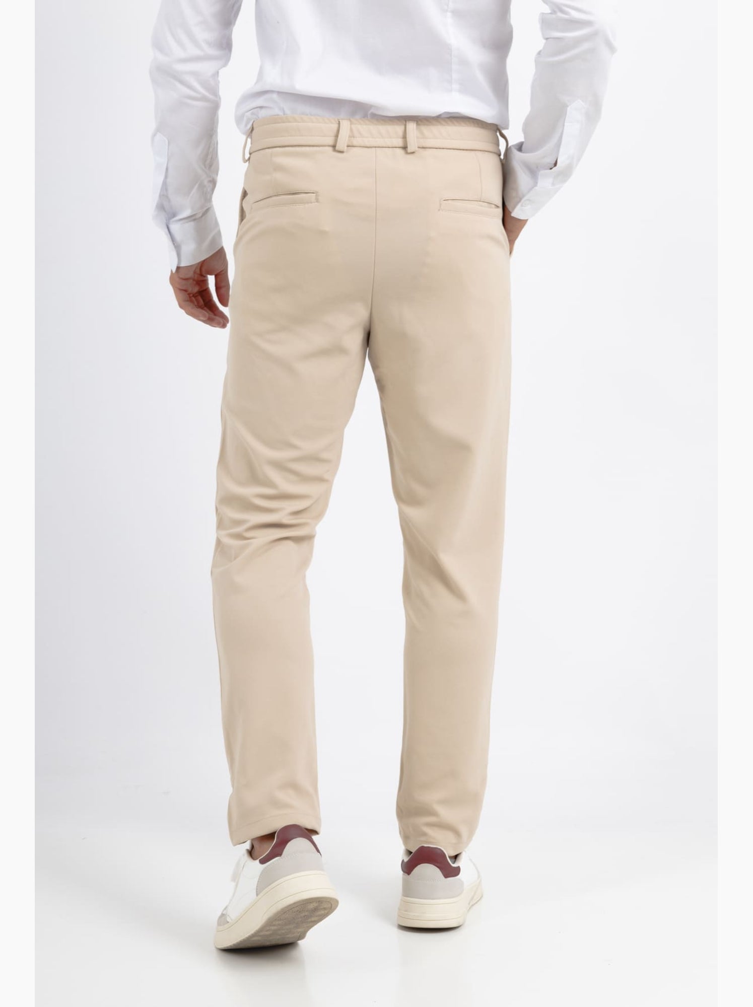 Le pantalon habillé à cordon moderne - Beige