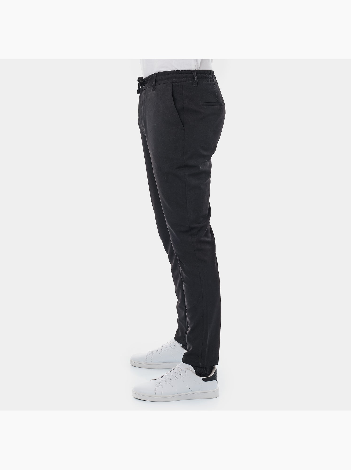 Le pantalon habillé à cordon moderne - Noir