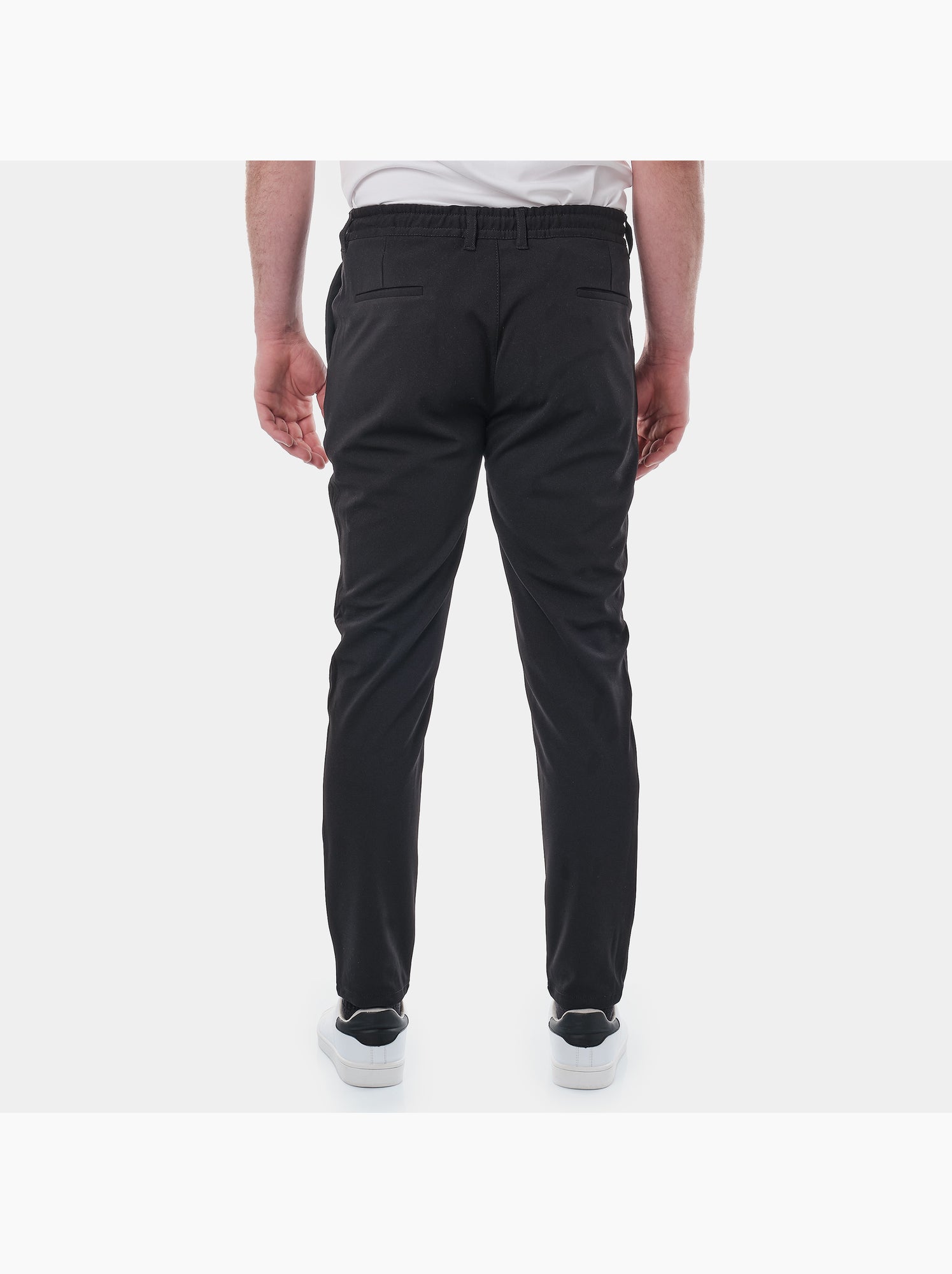 Le pantalon habillé à cordon moderne - Noir