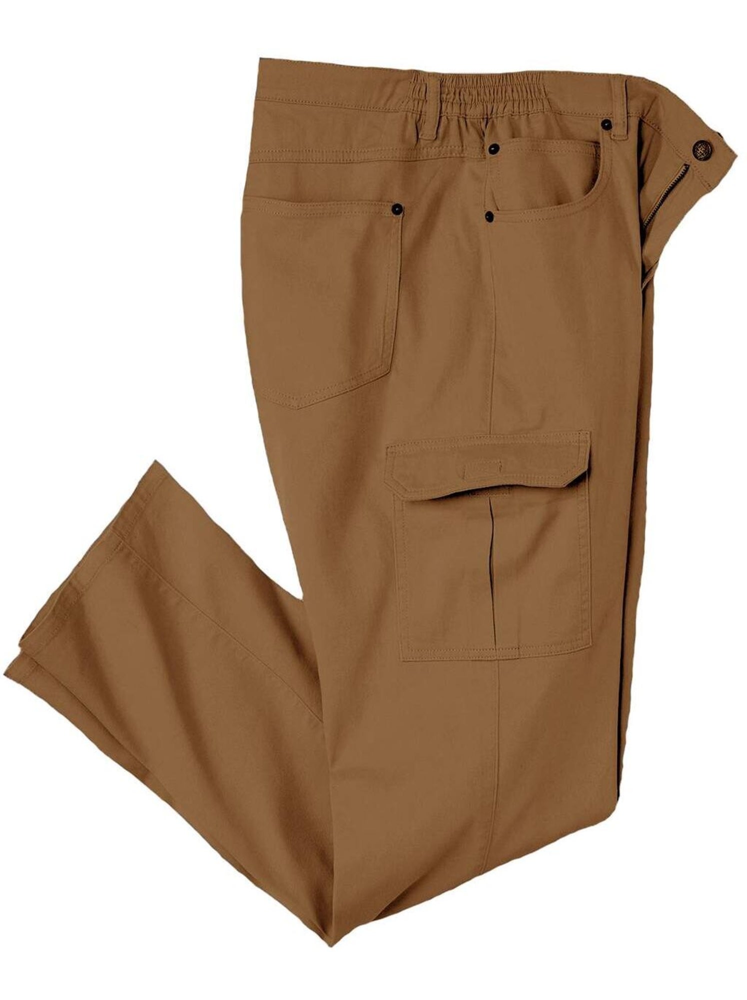 Le pantalon twill cargo taille semi-elastiquée  - atlas for men - Camel