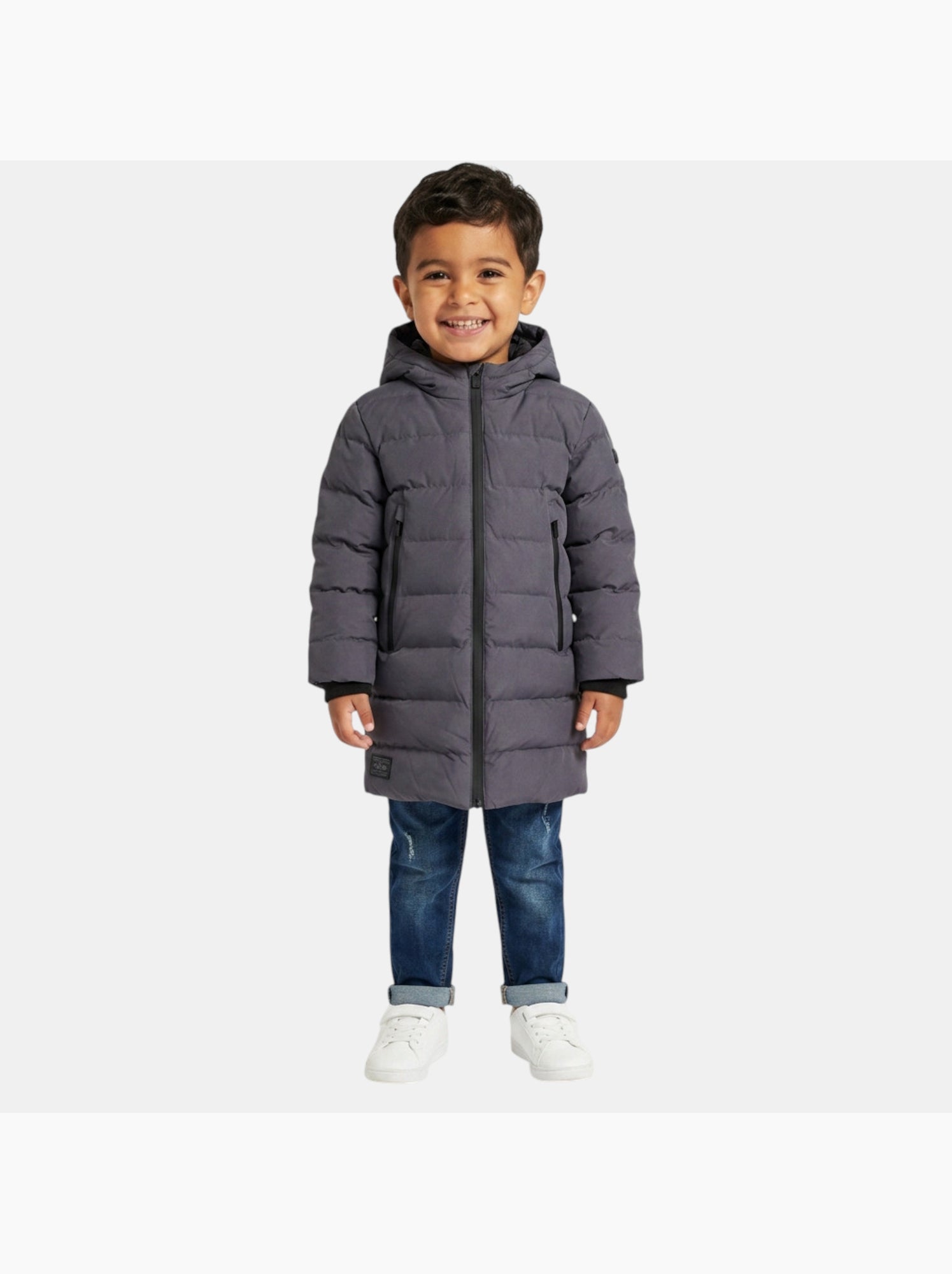 Lee cooper - doudoune longue garçon - Gris