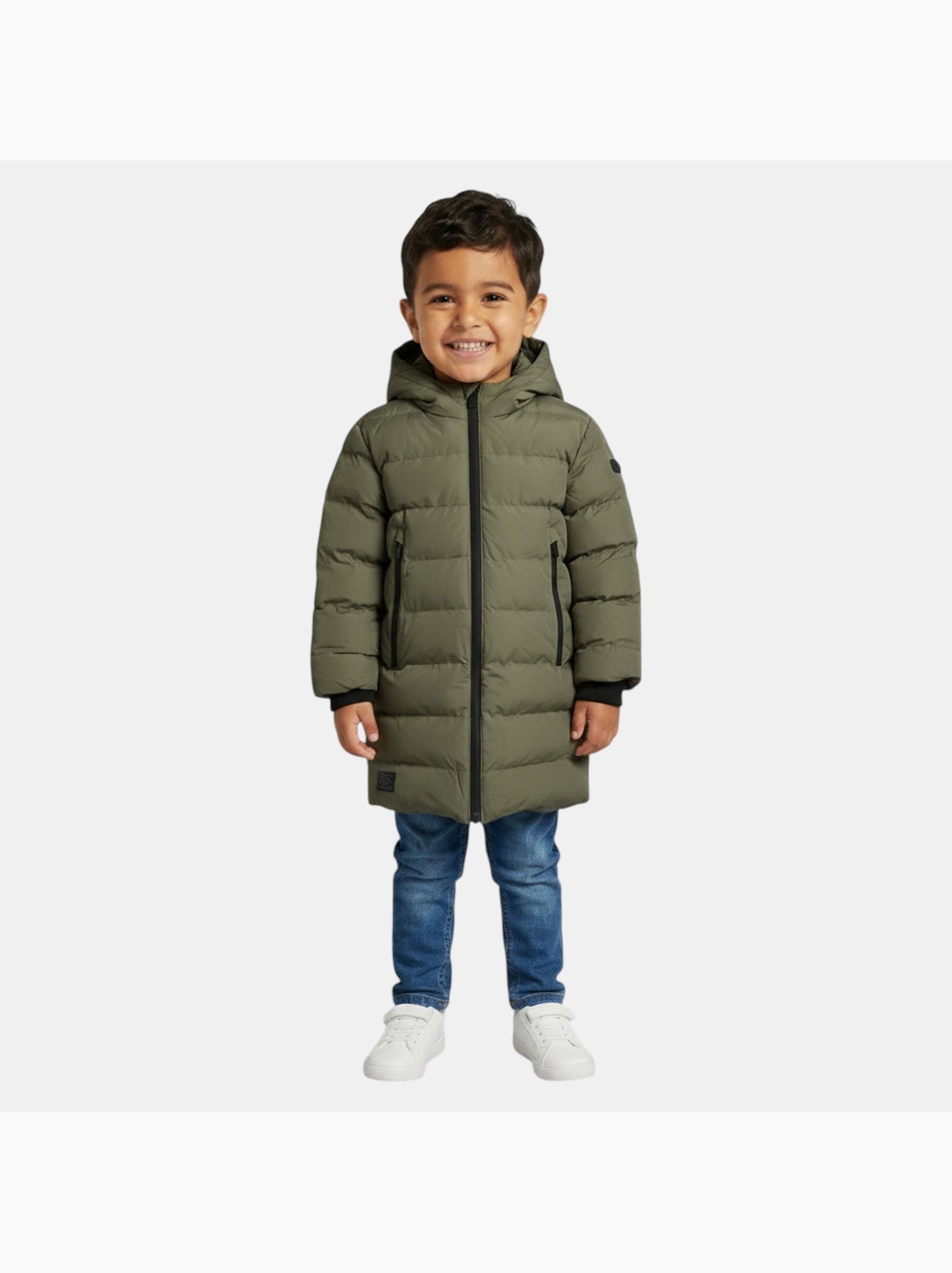 Lee cooper - doudoune longue garçon - Kaki