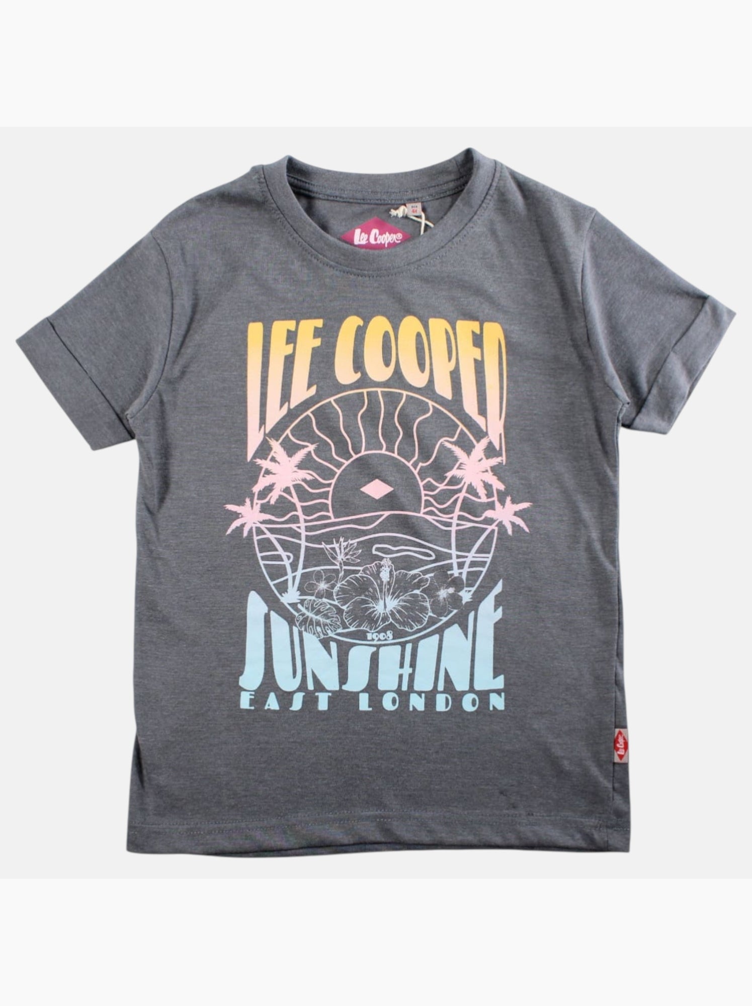 Lee Cooper - T shirt fille manches courtes - Gris