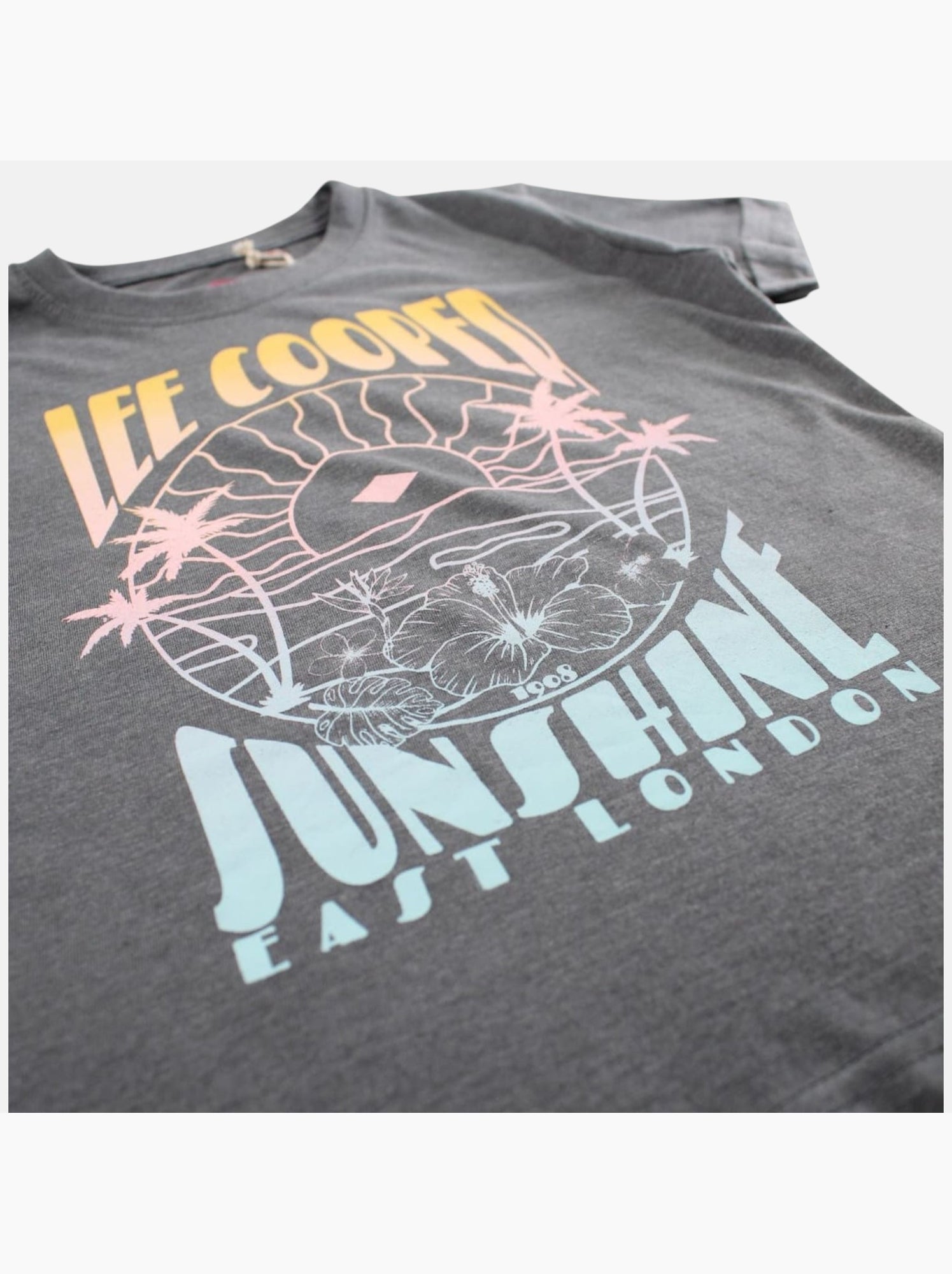 Lee Cooper - T shirt fille manches courtes - Gris