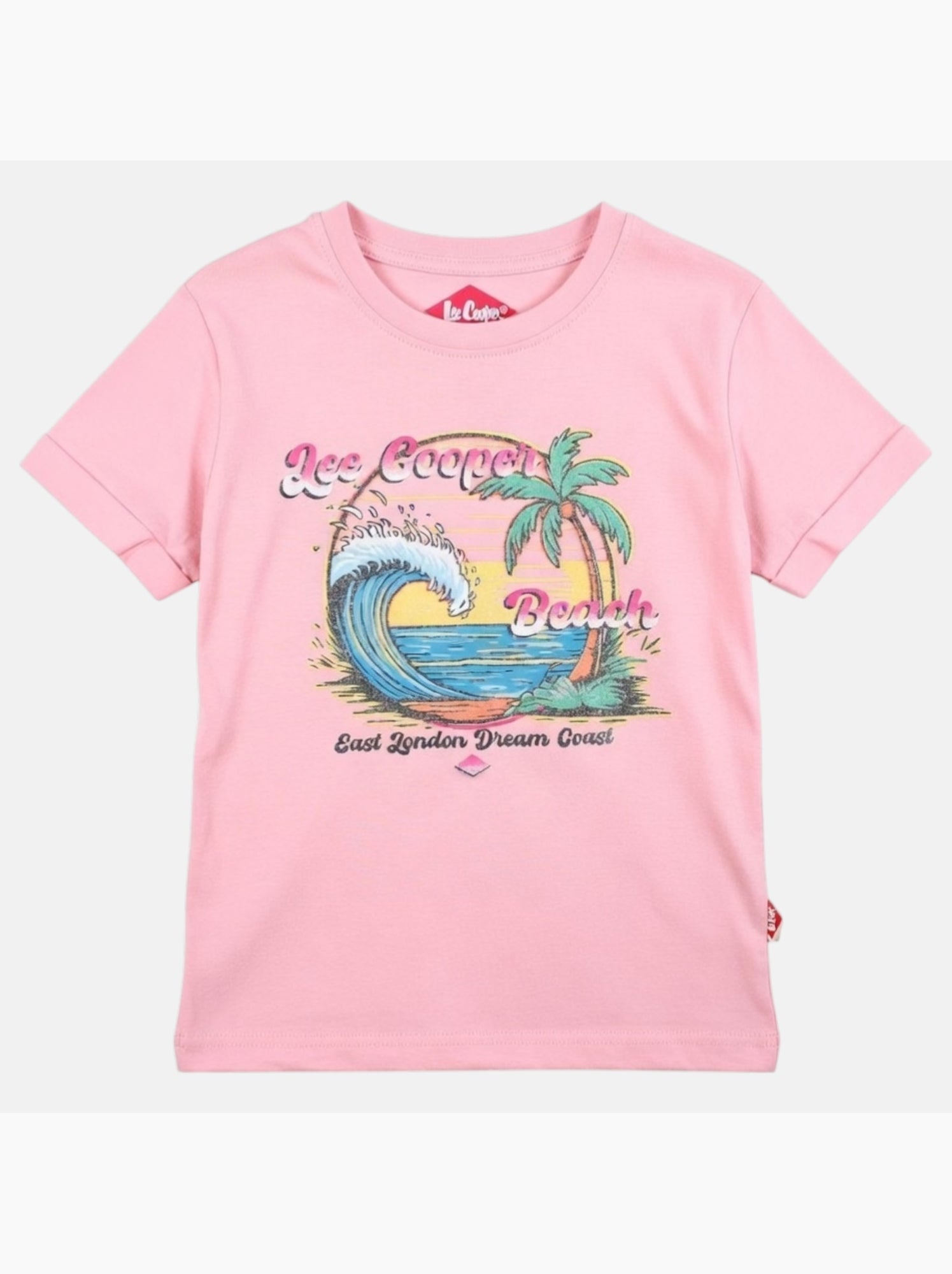 Lee Cooper - T shirt fille manches courtes - Rose clair
