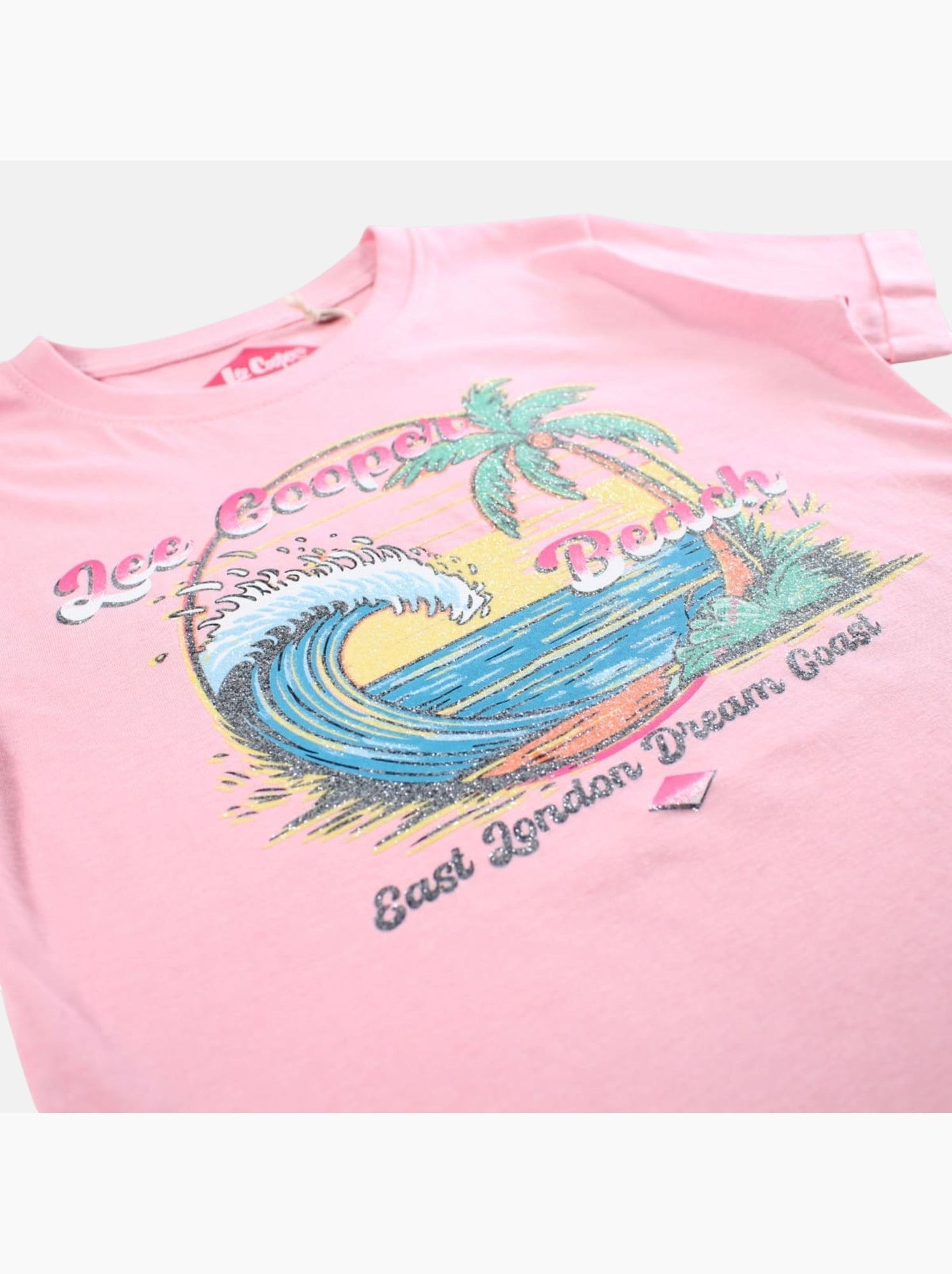 Lee Cooper - T shirt fille manches courtes - Rose clair