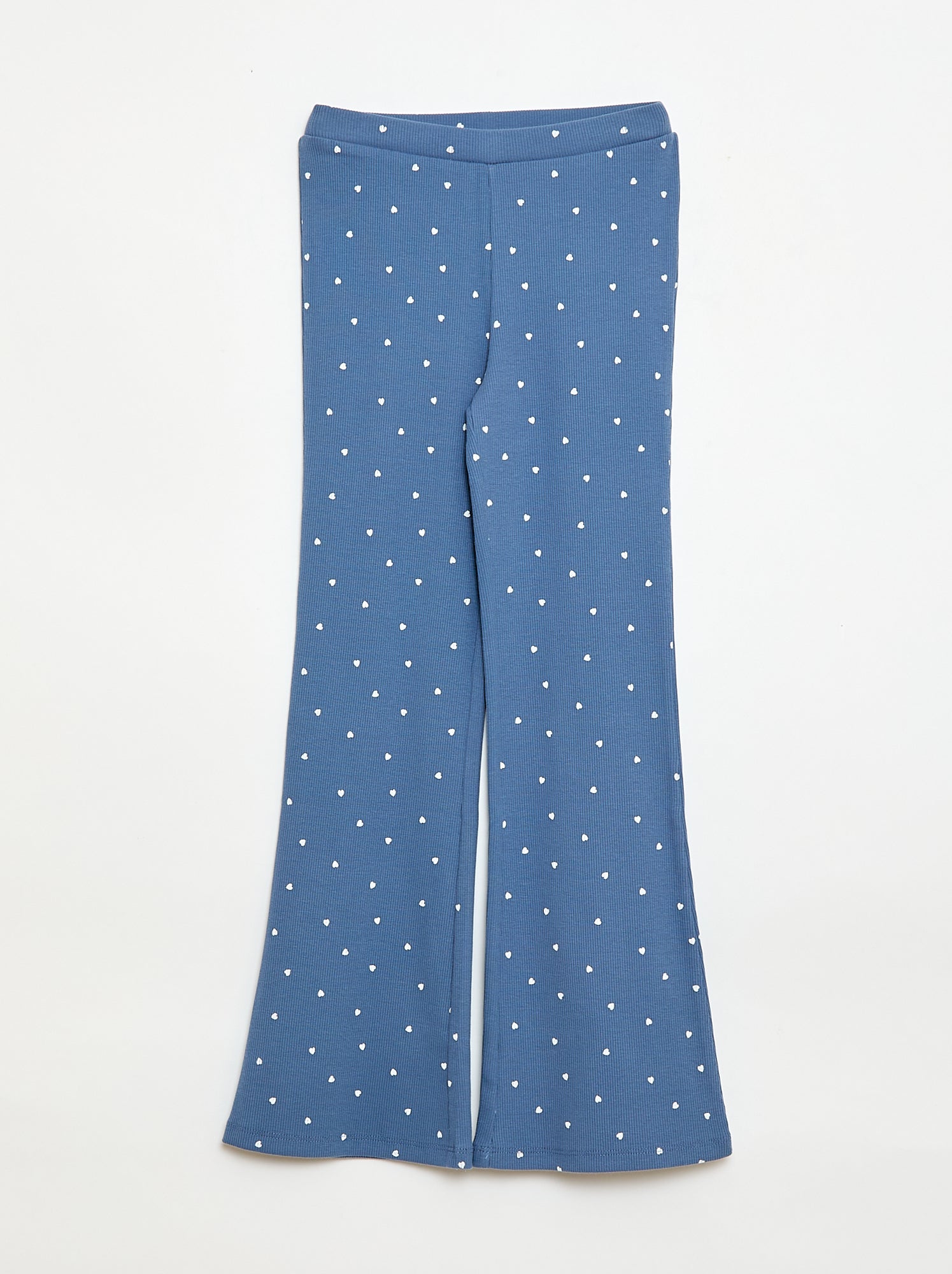 Legging côtelé à motif - Bleu (FIQ25_2)