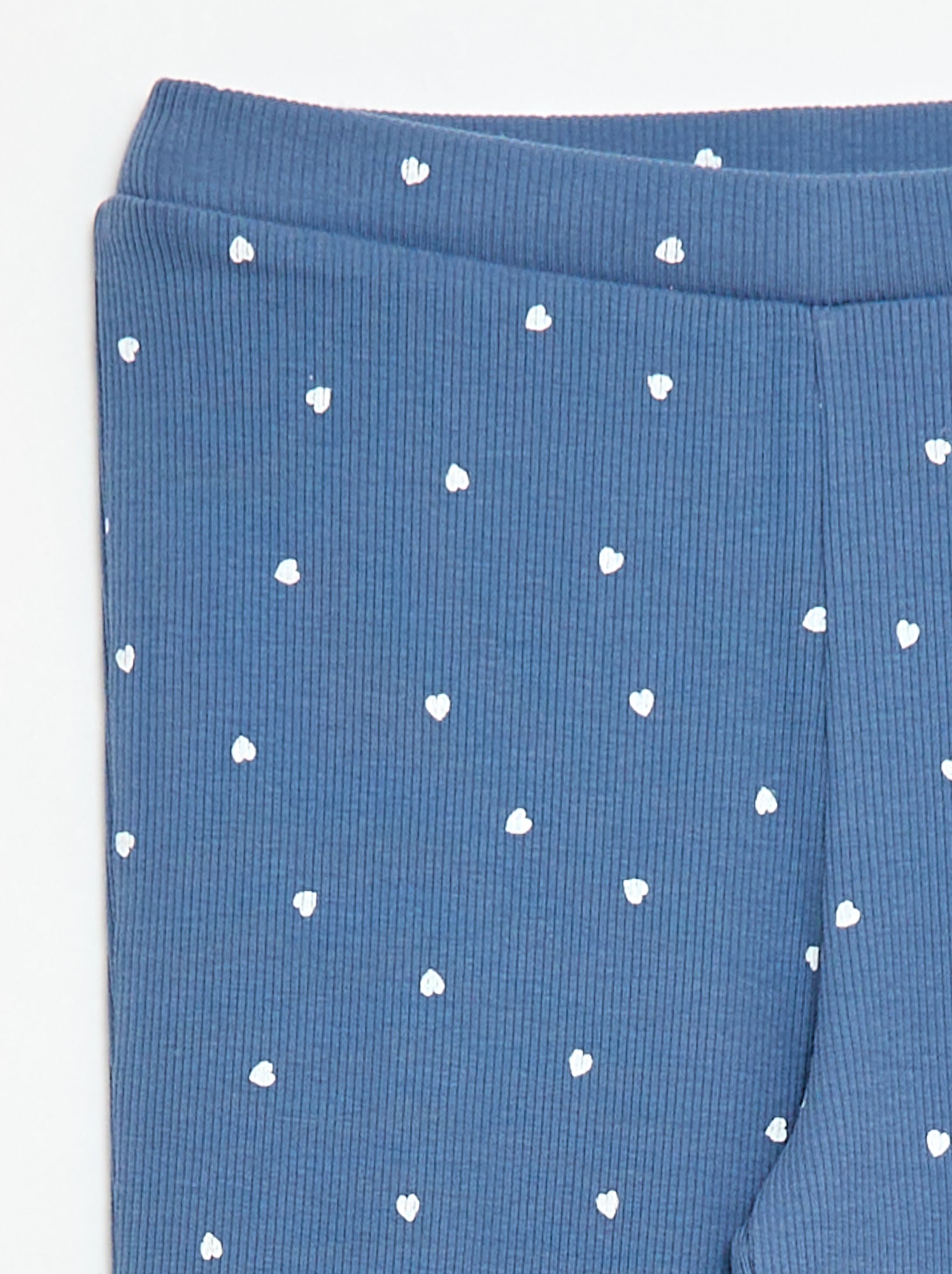 Legging côtelé à motif - Bleu (FIQ25_2)