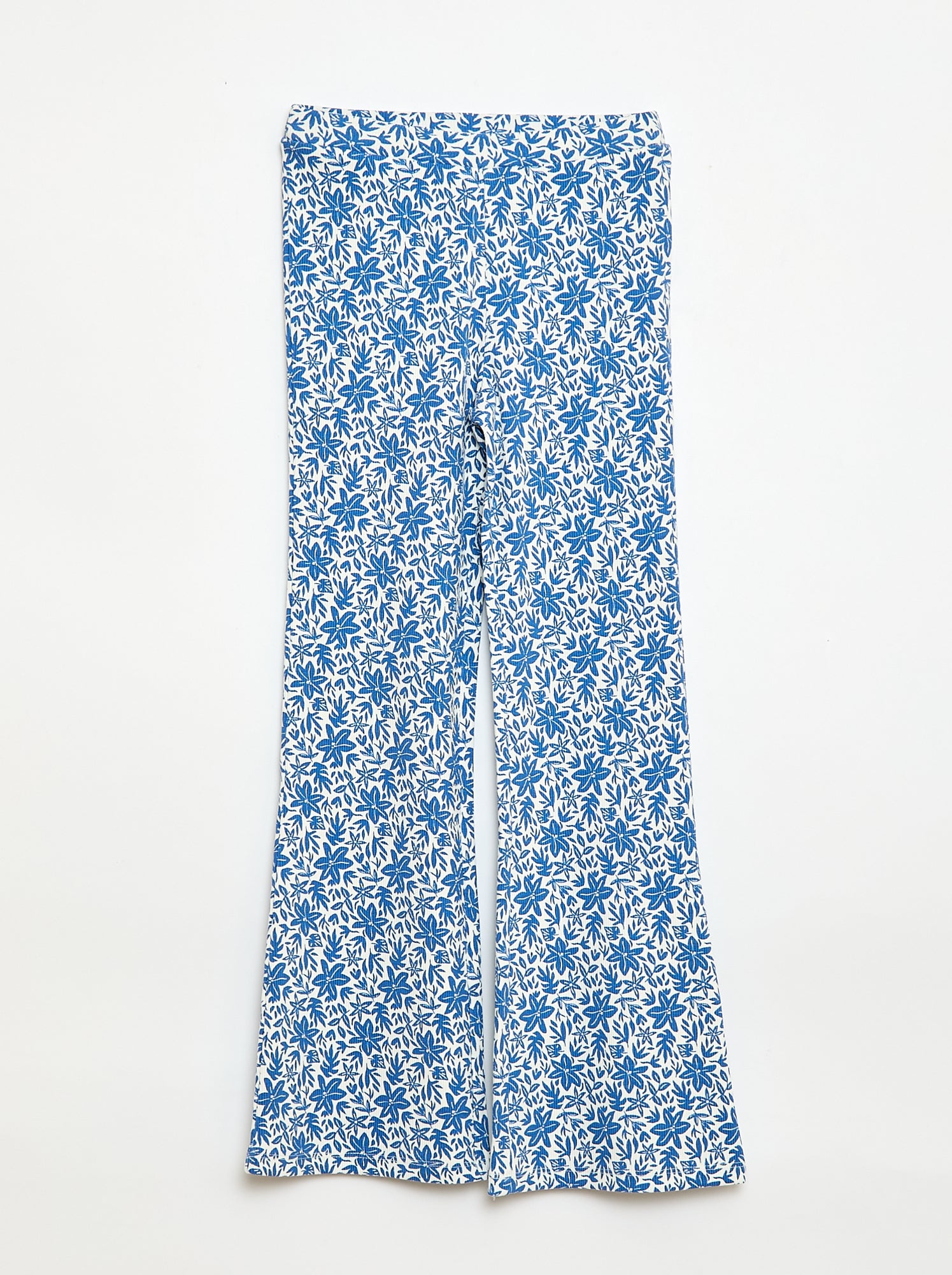 Legging côtelé à motif - Bleu (FIQ25_4)