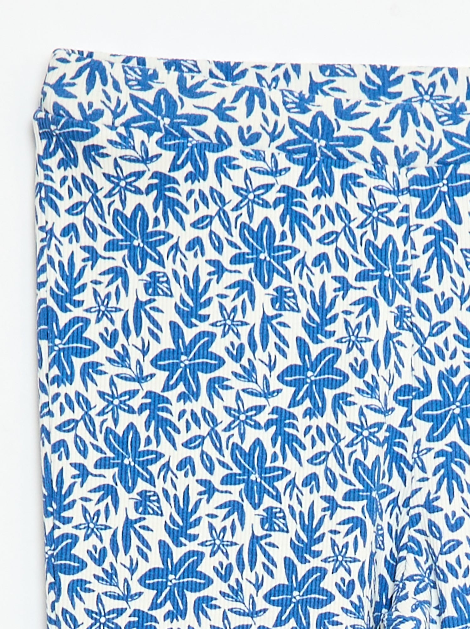 Legging côtelé à motif - Bleu (FIQ25_4)