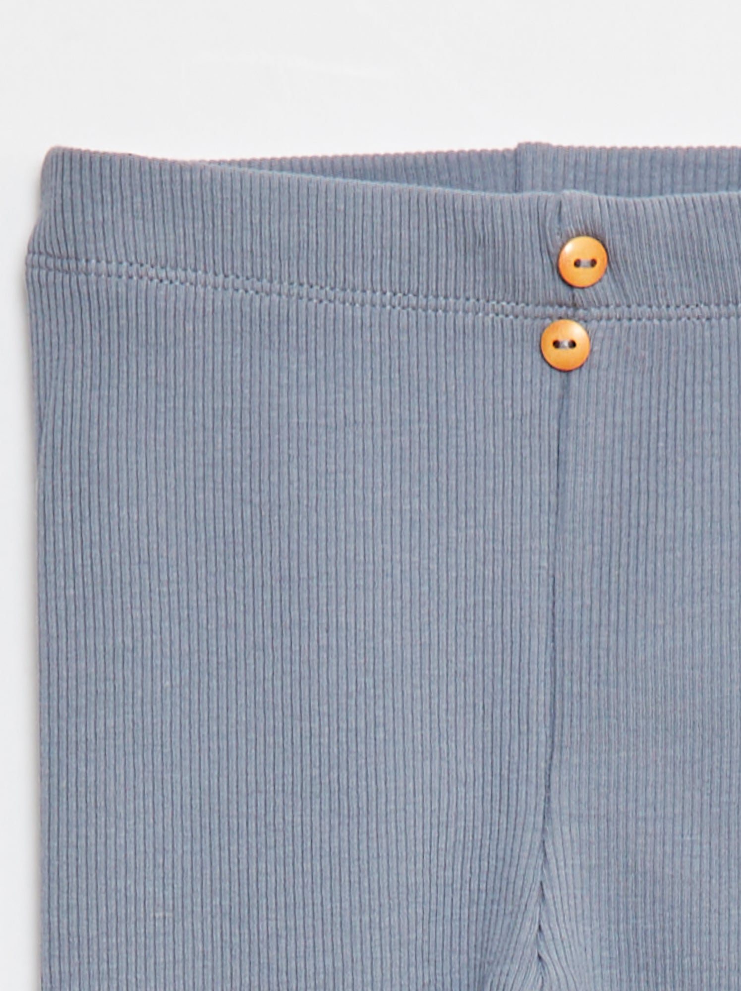 Legging côtelé avec boutons - Bleu