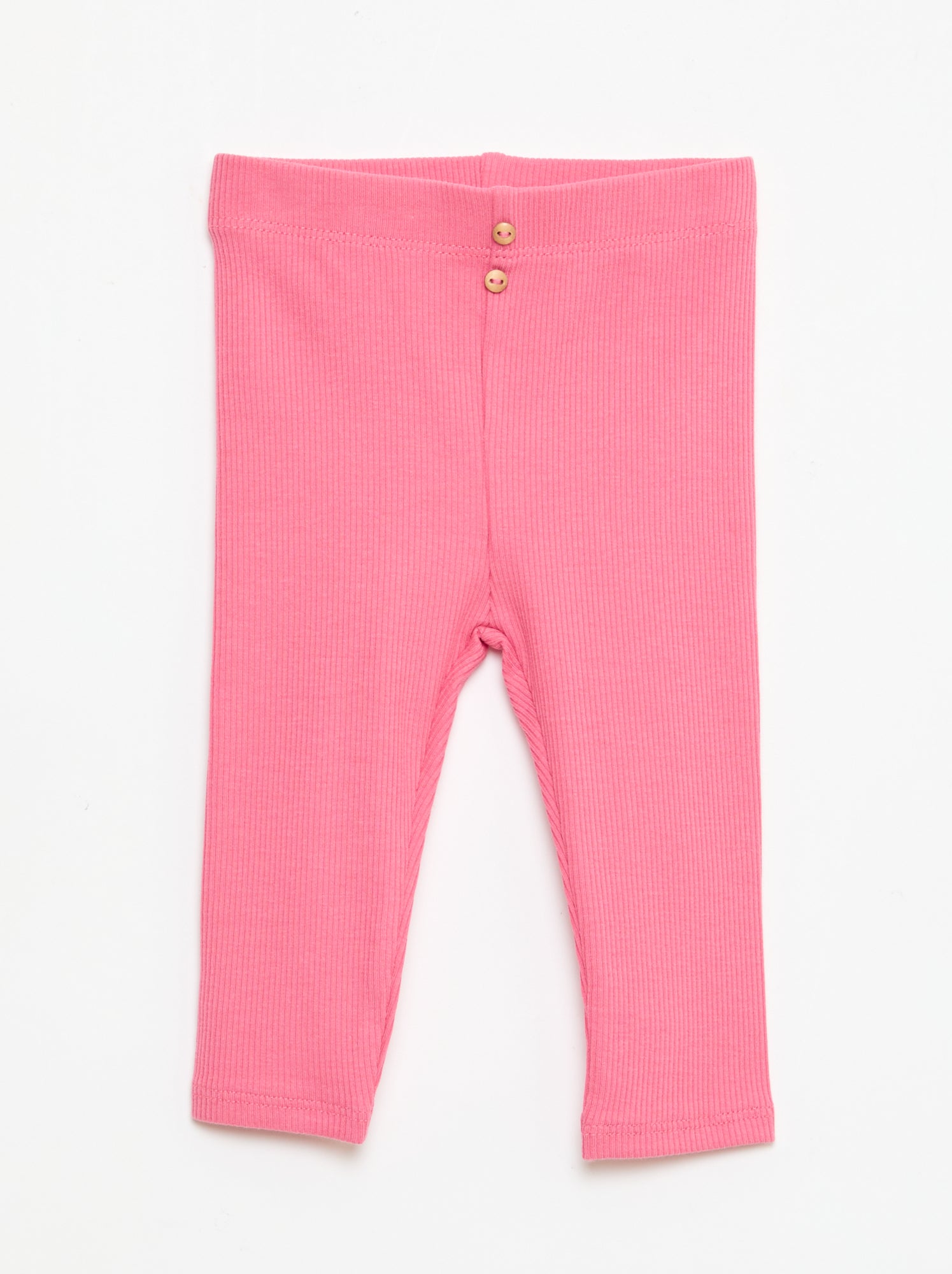 Legging côtelé avec boutons - Fuchsia