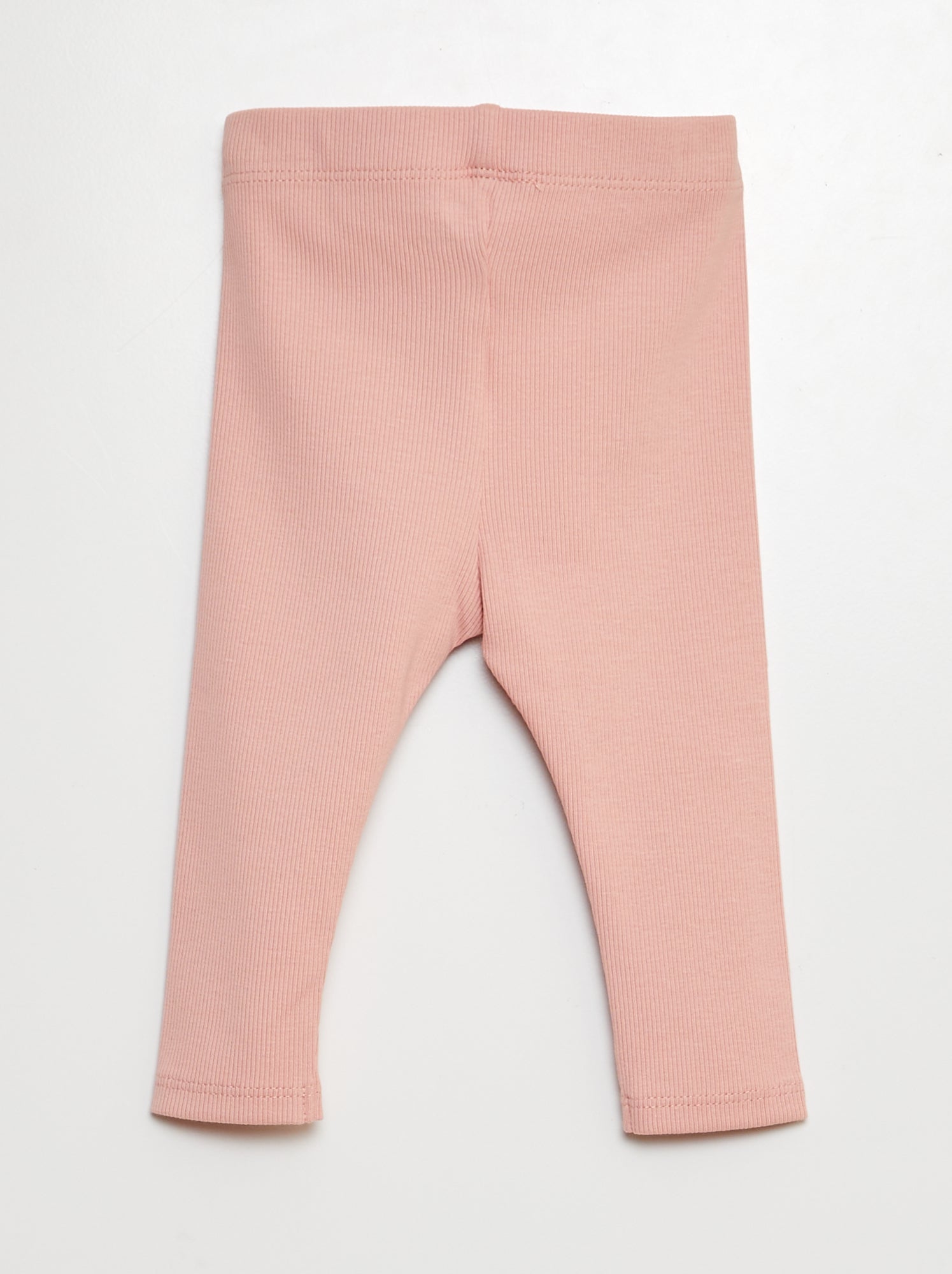 Legging côtelé avec boutons - ROSE