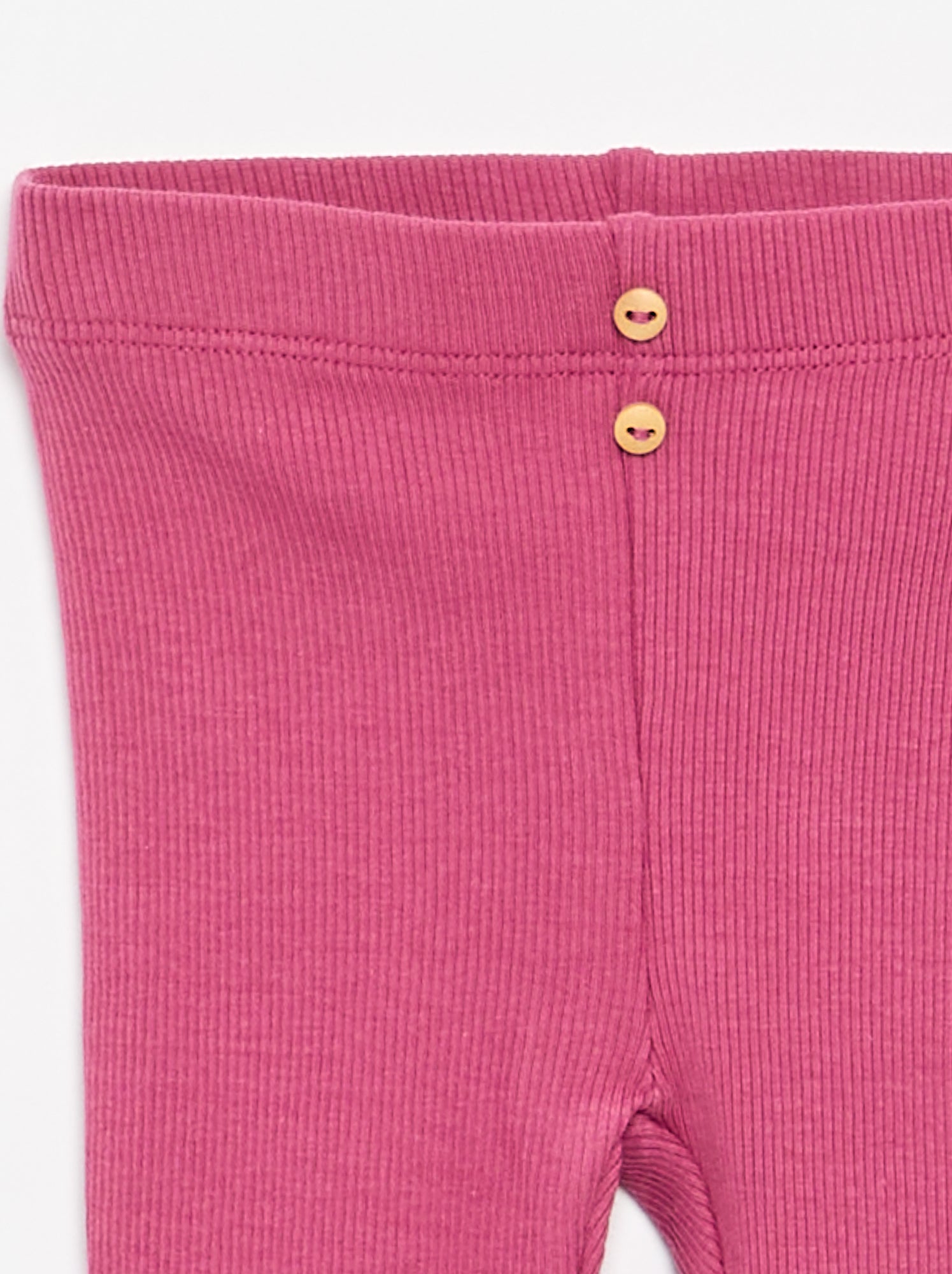 Legging côtelé avec boutons - Violet