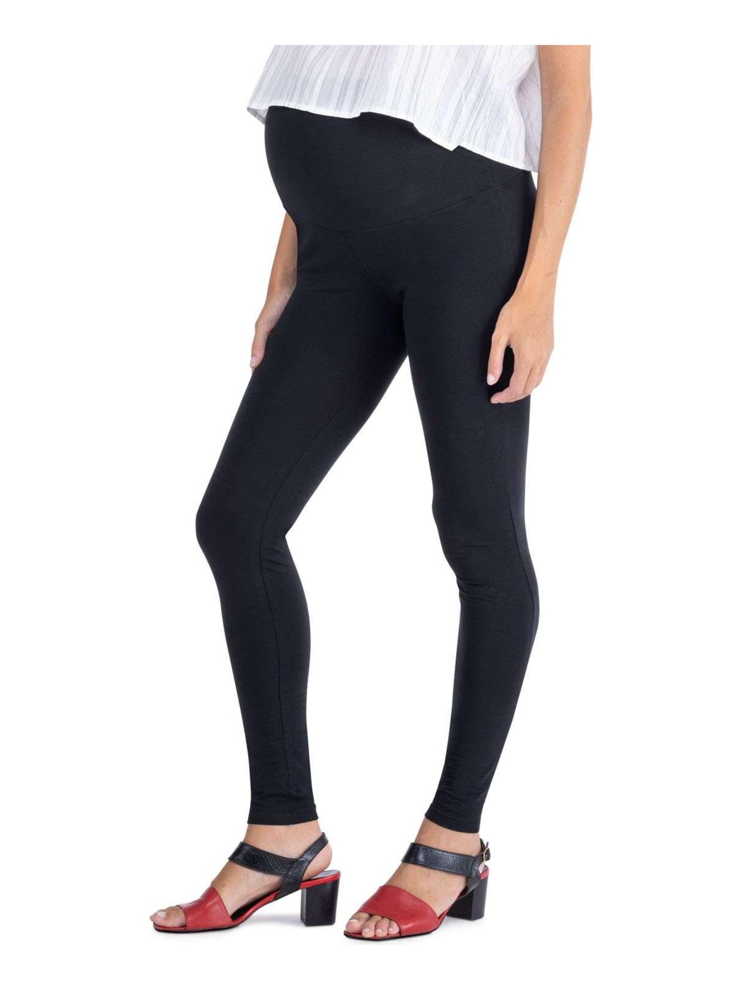 Legging de grossesse 4 saisons en coton - Bleu - Noir